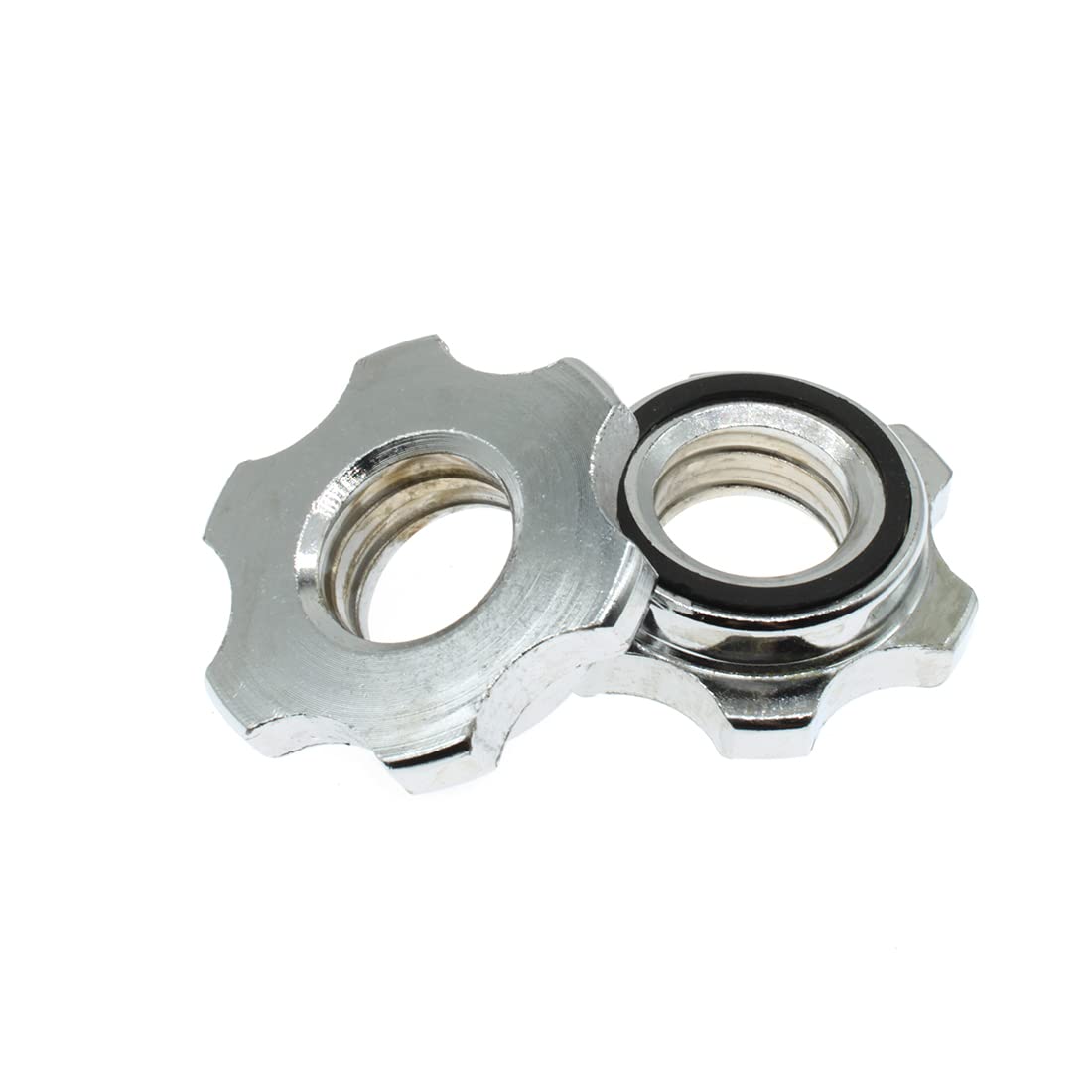2PCS 25mm Barbell Hex Nut Anti-Slip Spin-Lock Collars - Heavy Duty Screw Clamps for Weight Lifting, Dumbbell & Fitness Equipment - Perfect for Home Gym, CrossFit & Strength Training