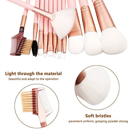 ADBHUTANAND® 12-Piece Professional Makeup Brush Set with Synthetic Bristles & 1 Makeup Sponge - Perfect for Foundation, Contouring & Eyeshadow Application