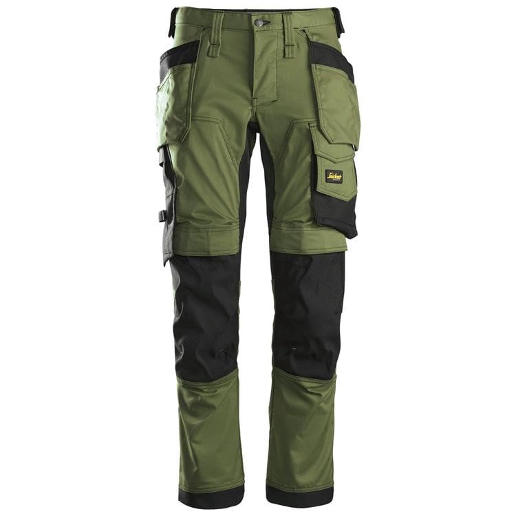 6241 Stretch Workwear Pants for Men - Allround Craftsman's Pants with Holster Pockets & Slim Fit Legs - Durable Comfort for Construction, Carpentry & Outdoor Work