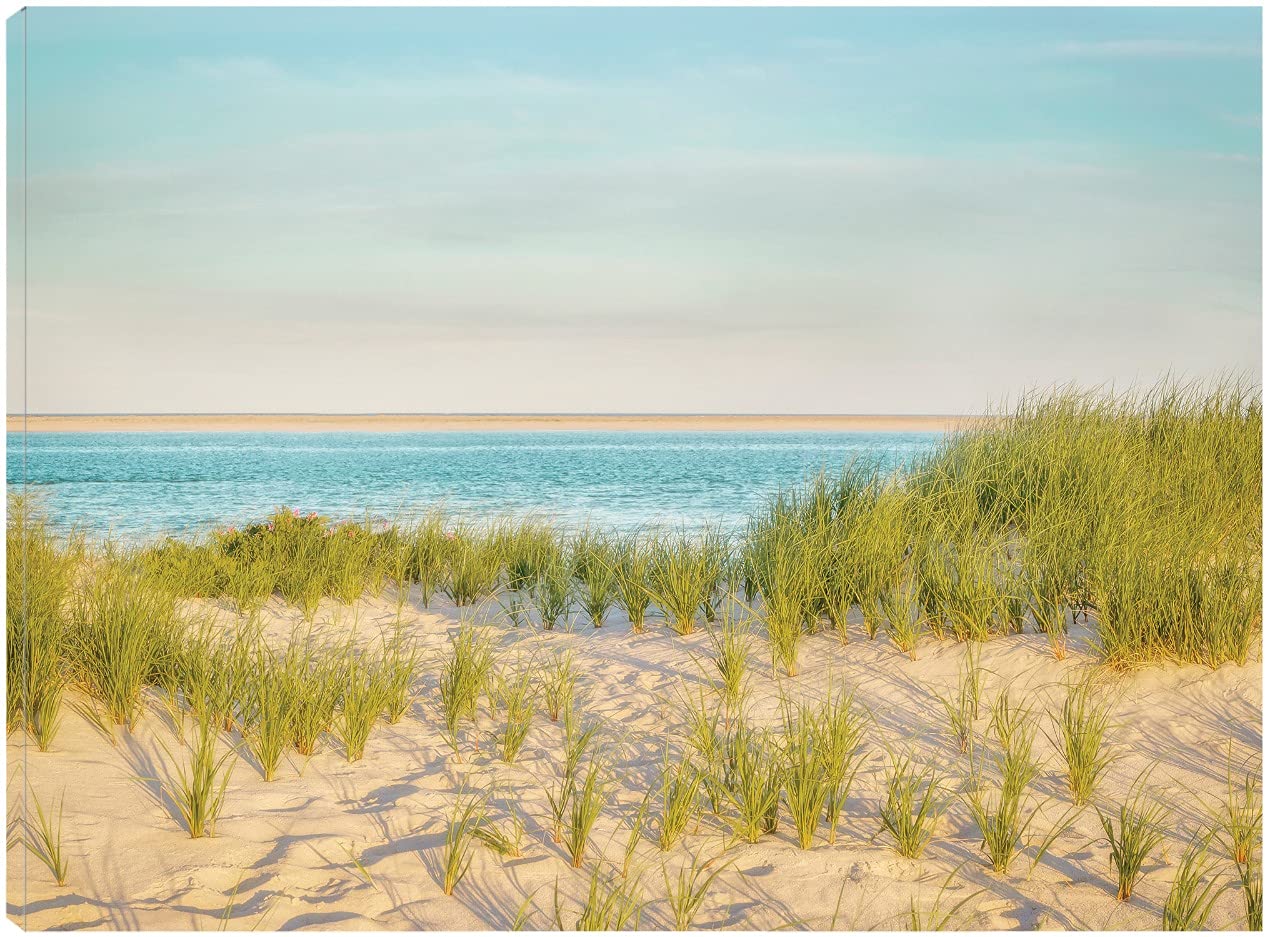 Fine Art Canvas Monomoy View Wall Decor by Artist Brooke T. Ryan - 32x24 Inch Ready to Hang Painting for Living Room, Bedroom, Office & More - Coastal Landscape Artwork for Home & Commercial Spaces