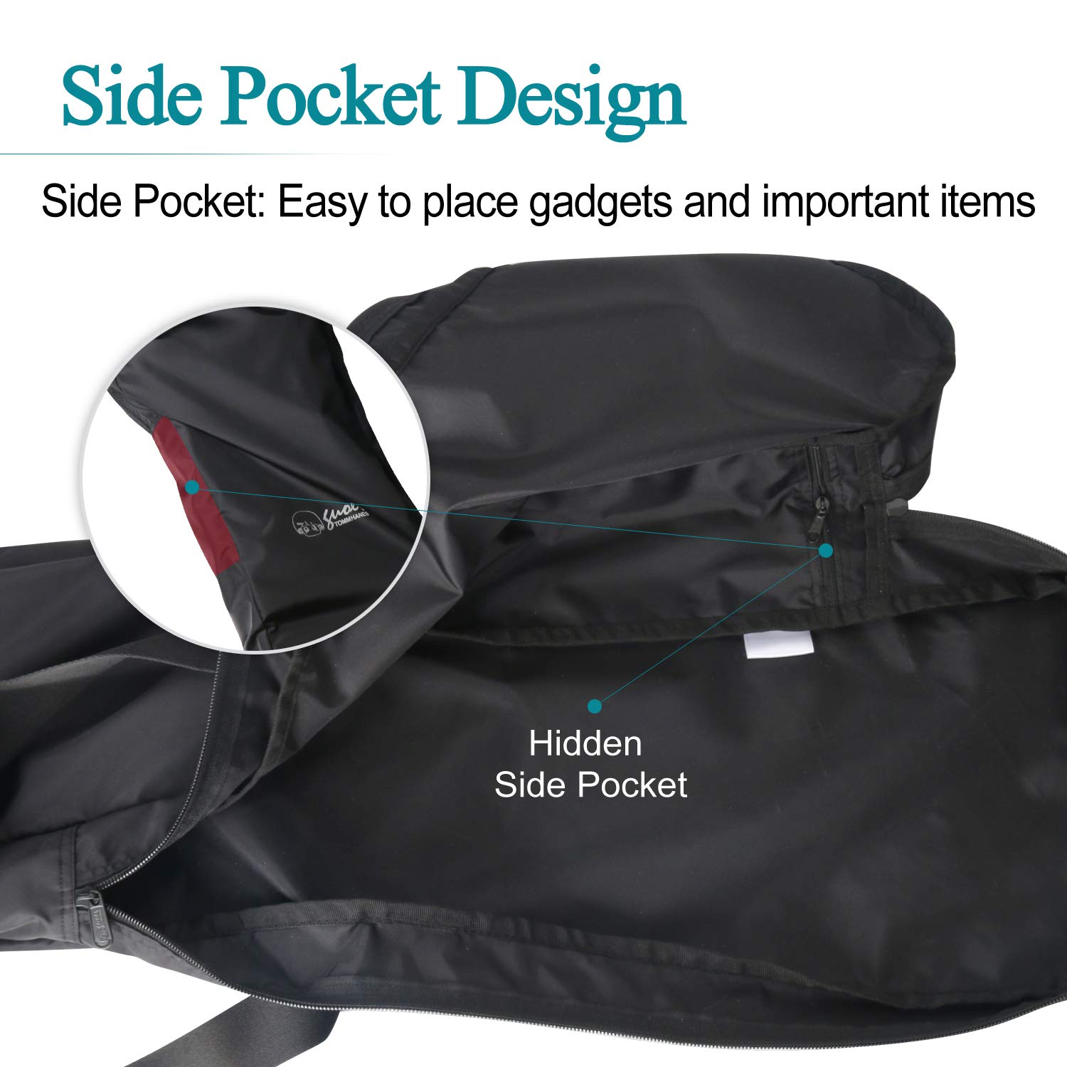 Best Nylon Crutch Bag for Travel - One Size Fits All, Durable & Lightweight Black Crutch Accessory - Perfect for Airports, Hiking, and Daily Mobility Use