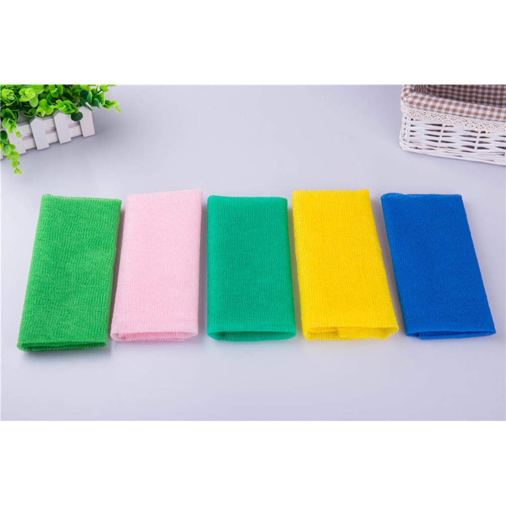 Healifty 5-Pack Exfoliating Bath Towels - Extra Long Back Scrubber for Deep Cleansing & Skin Renewal - Perfect for Shower, Spa, and Post-Workout Use