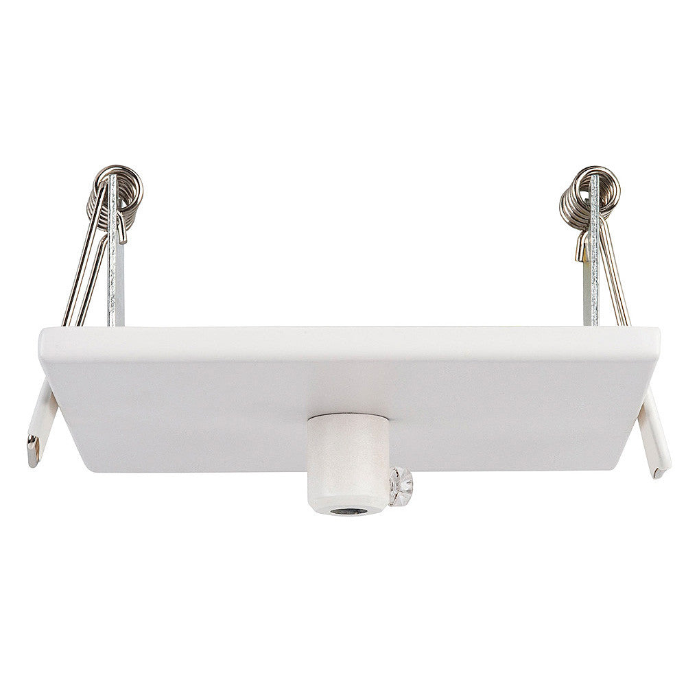 100mm Recessed Square Single Canopy White - 90mm Cutout for Ceiling Light Fixtures - Perfect for Modern Homes, Kitchens & Bathrooms