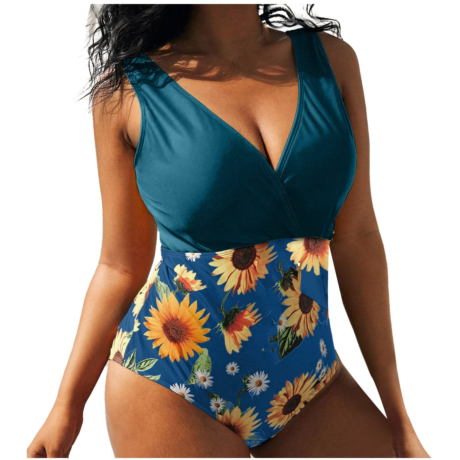Xiloccer Women's One Piece Swimsuit - Cute High Waisted Bathing Suit with Tube Top for Beach, Pool & Summer Vacations | Trendy Swimwear for Women