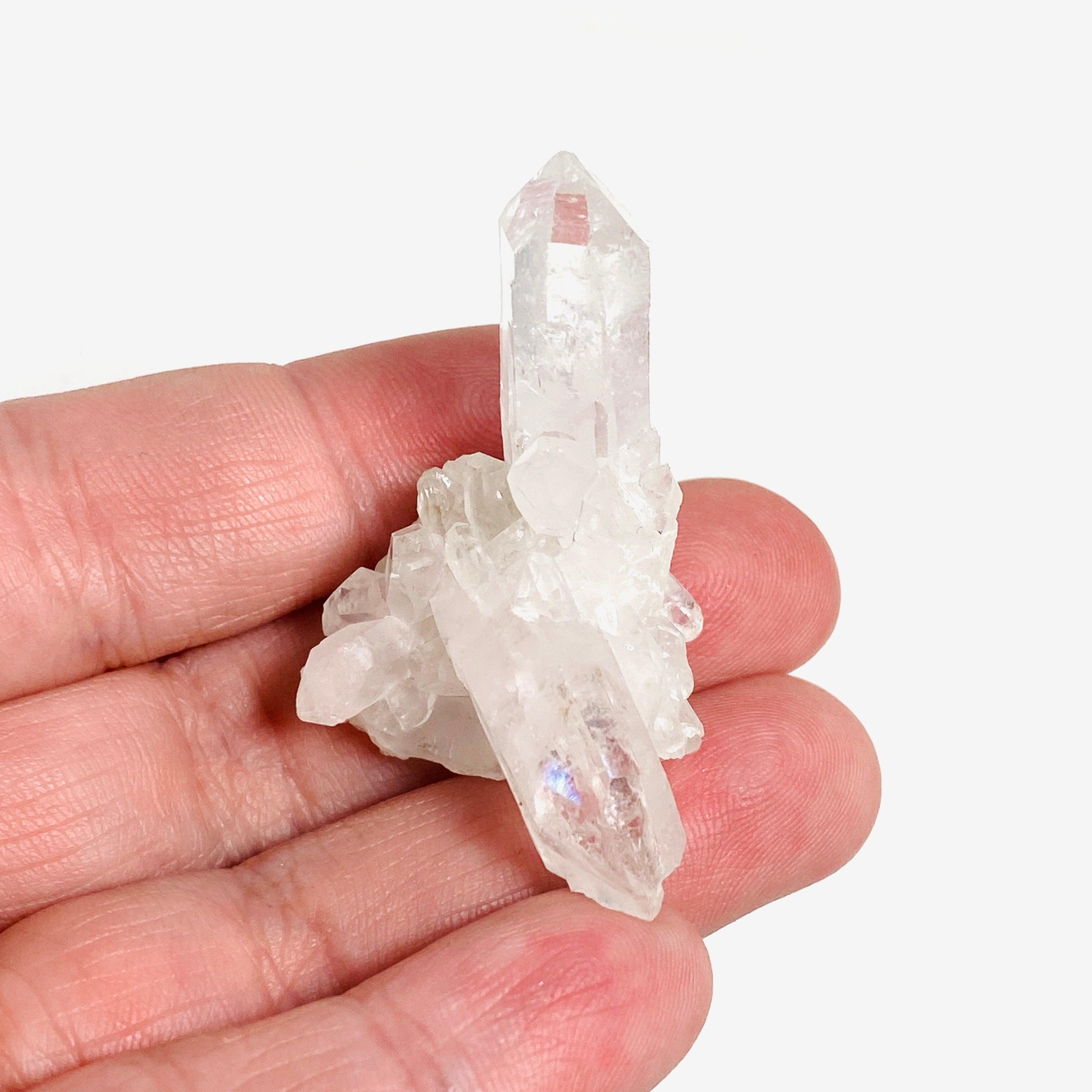 Natural Clear Quartz Crystal Cluster - 40g Mini Healing Stone for Meditation, Reiki & Home Decor | CQMC 02