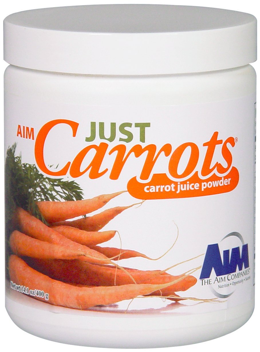 Organic AIM Just Carrots Powder for Fresh Carrot Juice - 14.1oz/400g | Immune Support, Detox & Skin Health | Perfect for Smoothies, Baking & Healthy Drinks