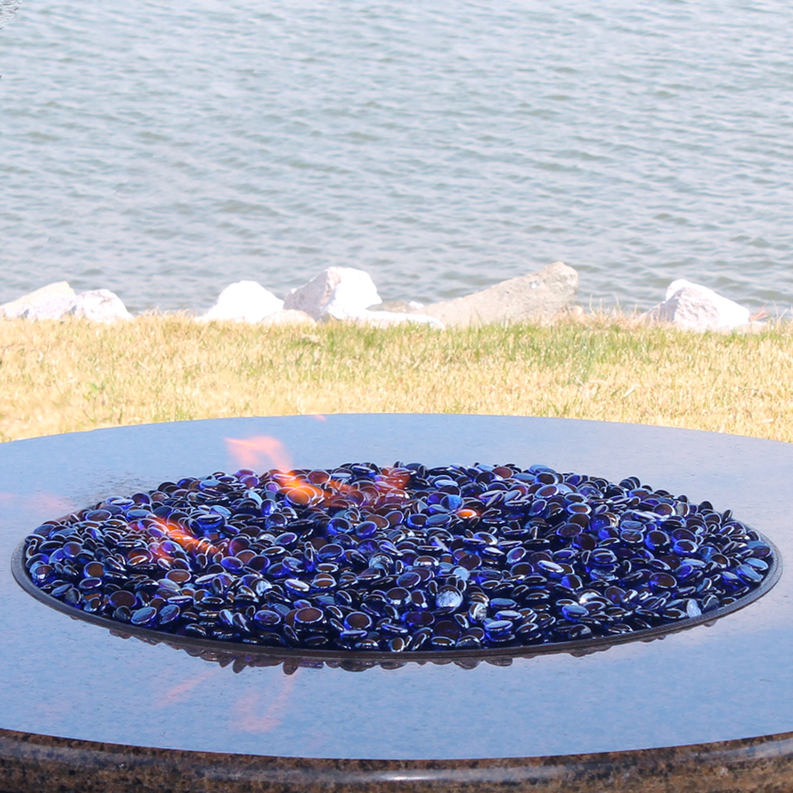 Professional Grade Reflective Fire Pit Glass Beads - 3/4