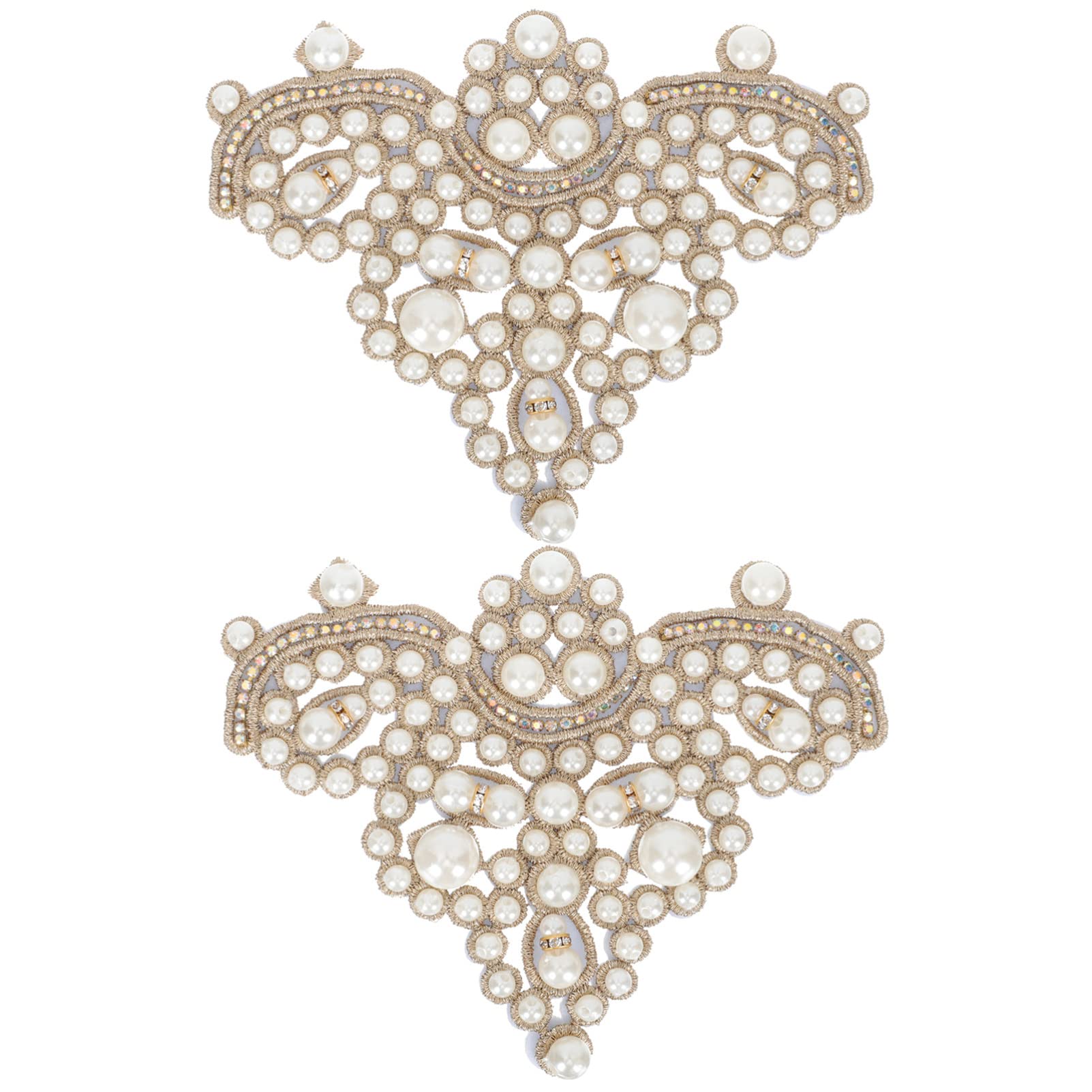 GANAZONO Rhinestone Crystal Metal Shoe Clips - Pearl Bridal Shoe Buckles - Detachable Wedding Shoe Accessories for Brides - Perfect for Wedding, Prom & Special Occasions