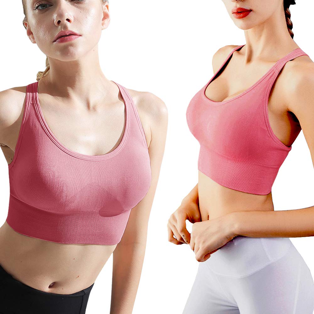 High Impact Sports Bras for Women - Racerback Padded Workout Bras, Yoga & Fitness Support, Comfort Multipack - Perfect for Running, Gym Training & Activewear