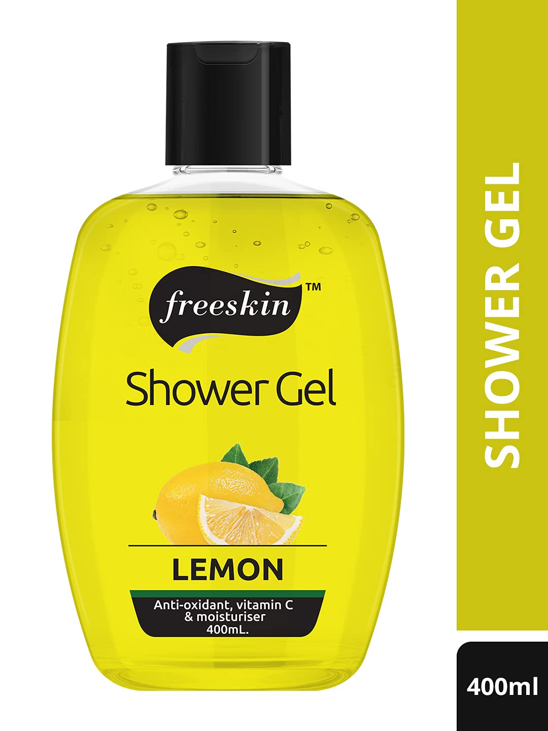 Freeskin Lemon Body Wash & Shower Gel - 400ml Paraben Free, Sulfate Free, Mineral Oil Free - Hydrating & Refreshing for All Skin Types - Perfect for Daily Shower & Spa Relaxation