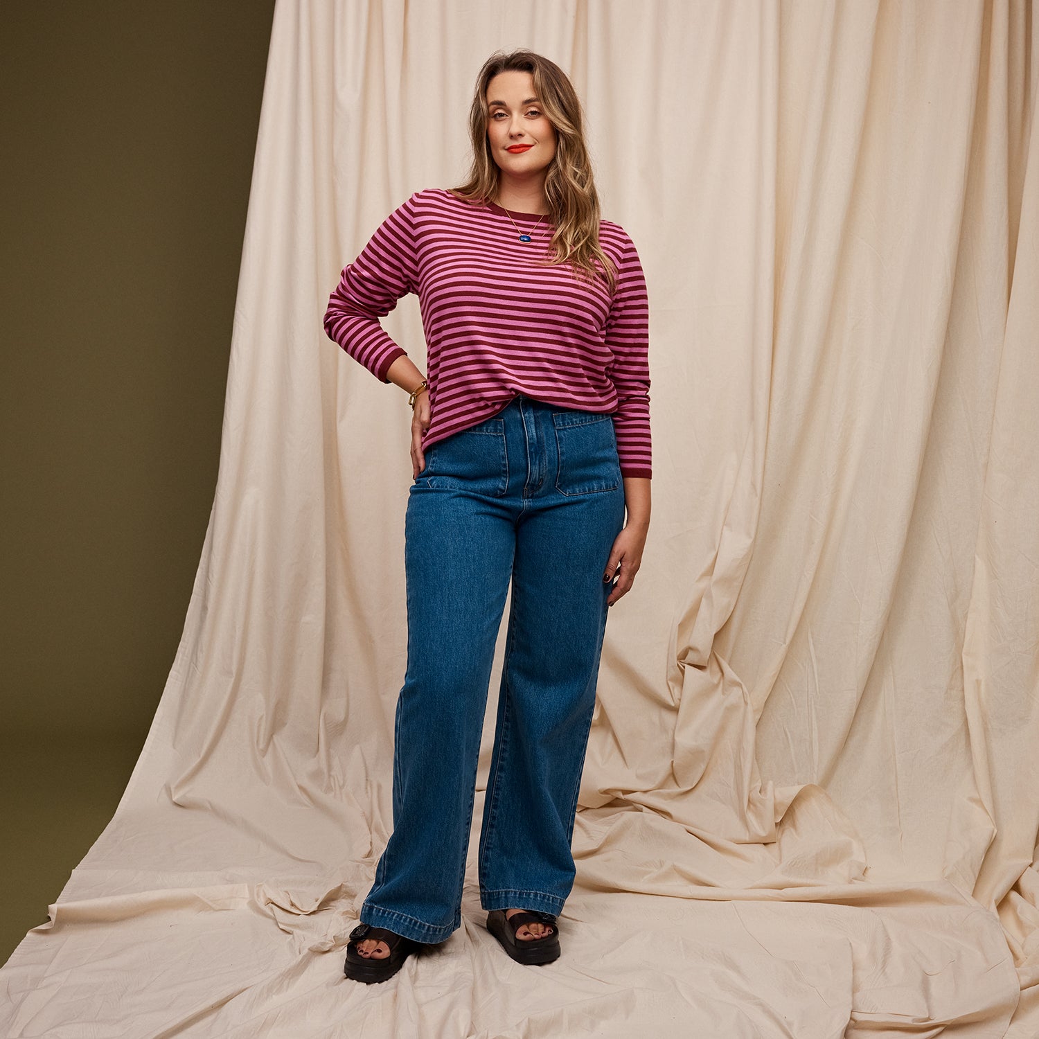 Pierre Knit Top Women's Fuchsia Blouse - Soft & Stylish Casual Wear for Office, Date Night & Everyday Outfits