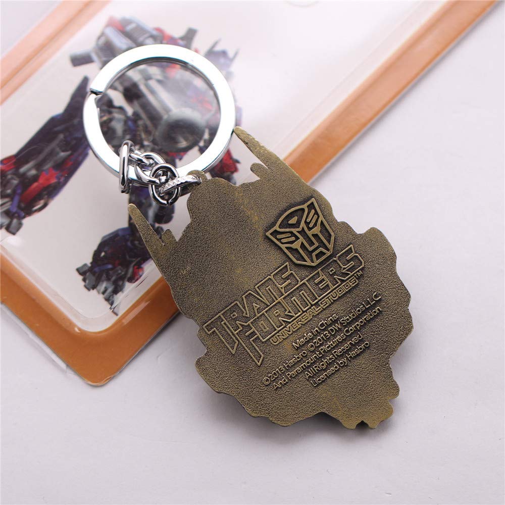 Transformers Metal Keychain - Durable Car Key Ring Holder for Keys, Wallet & Backpack - Bronze Color - Perfect for Gifts & Collectibles