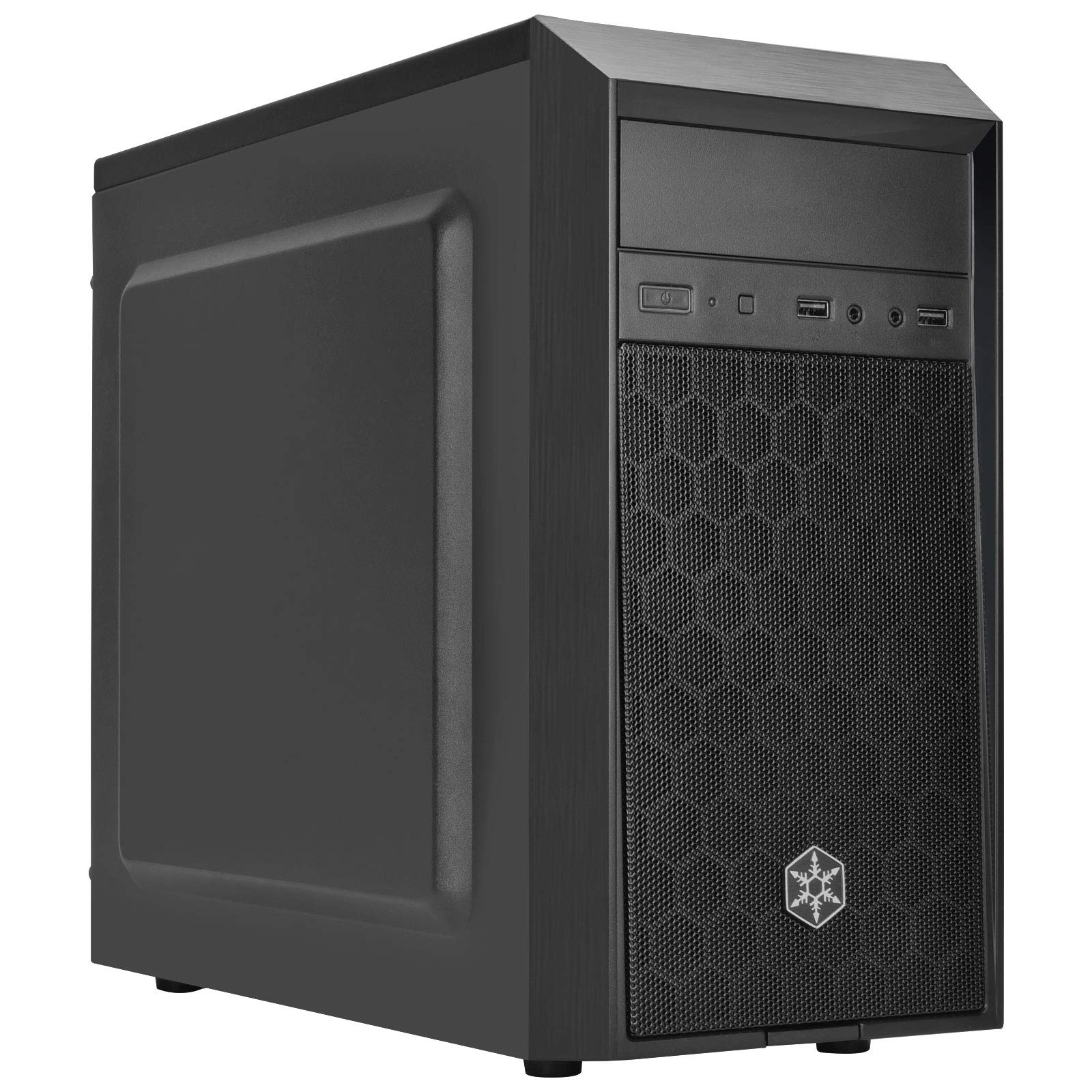 SilverStone Technology PS16B Micro-ATX & Mini-ITX Computer Case - Compact PC Tower for Home Office & Gaming Setup