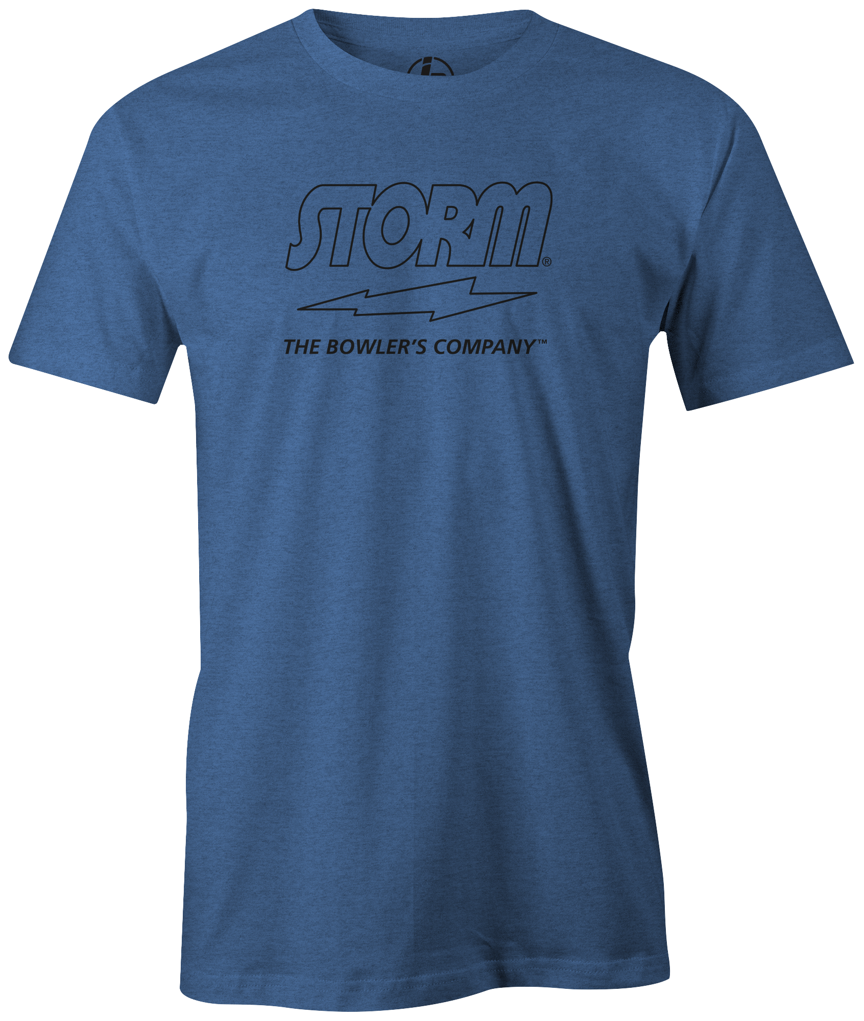 Storm The Bowler's Company Black Outline Bowling Shirt - Men's Performance Jersey for League Play & Casual Wear