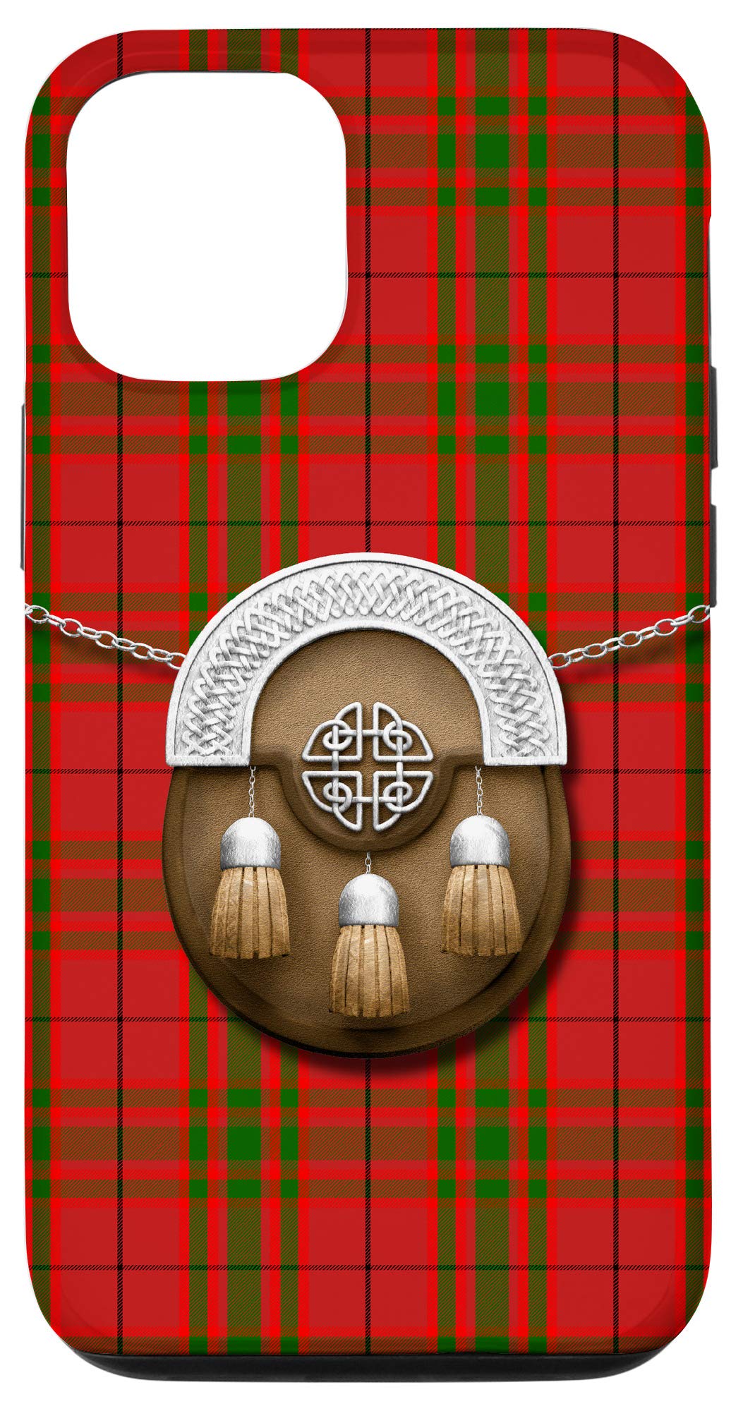 Premium Scottish Clan MacNab Tartan iPhone 12/12 Pro Case with Kilt Sporran Design - Durable Protective Phone Cover for Celtic Heritage Enthusiasts | Perfect for Highland Games, Scottish Festivals & Clan Gatherings