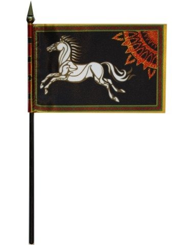 Lord of the Rings Rohan Flag Banner - 57x196 cm with Embroidered Patches | Officially Licensed Middle-Earth Decor for Home, Office & Fantasy Themed Events