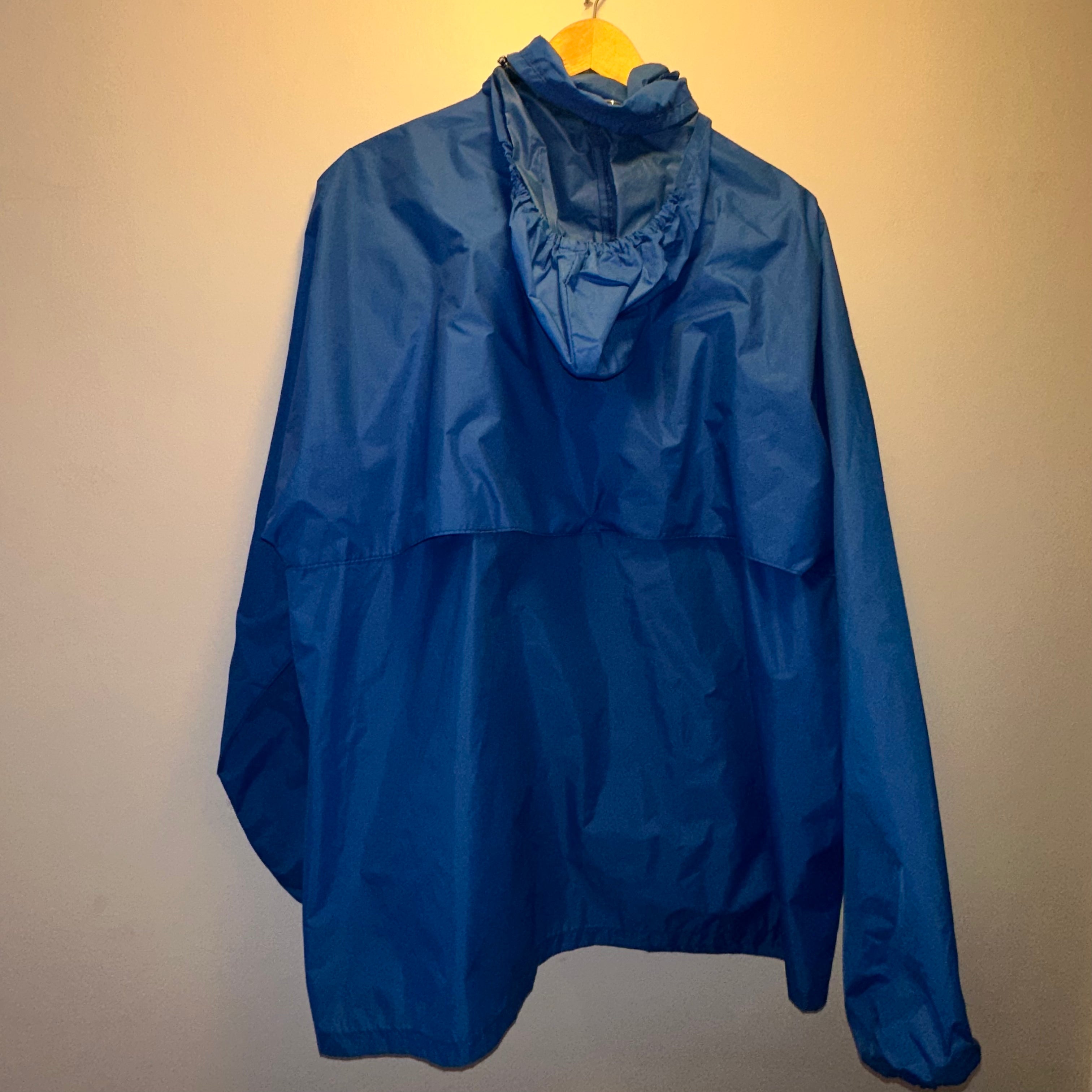 Blue Windbreaker Jacket for Men & Women - Lightweight Water-Resistant XXL Size - Perfect for Hiking, Running & Outdoor Activities