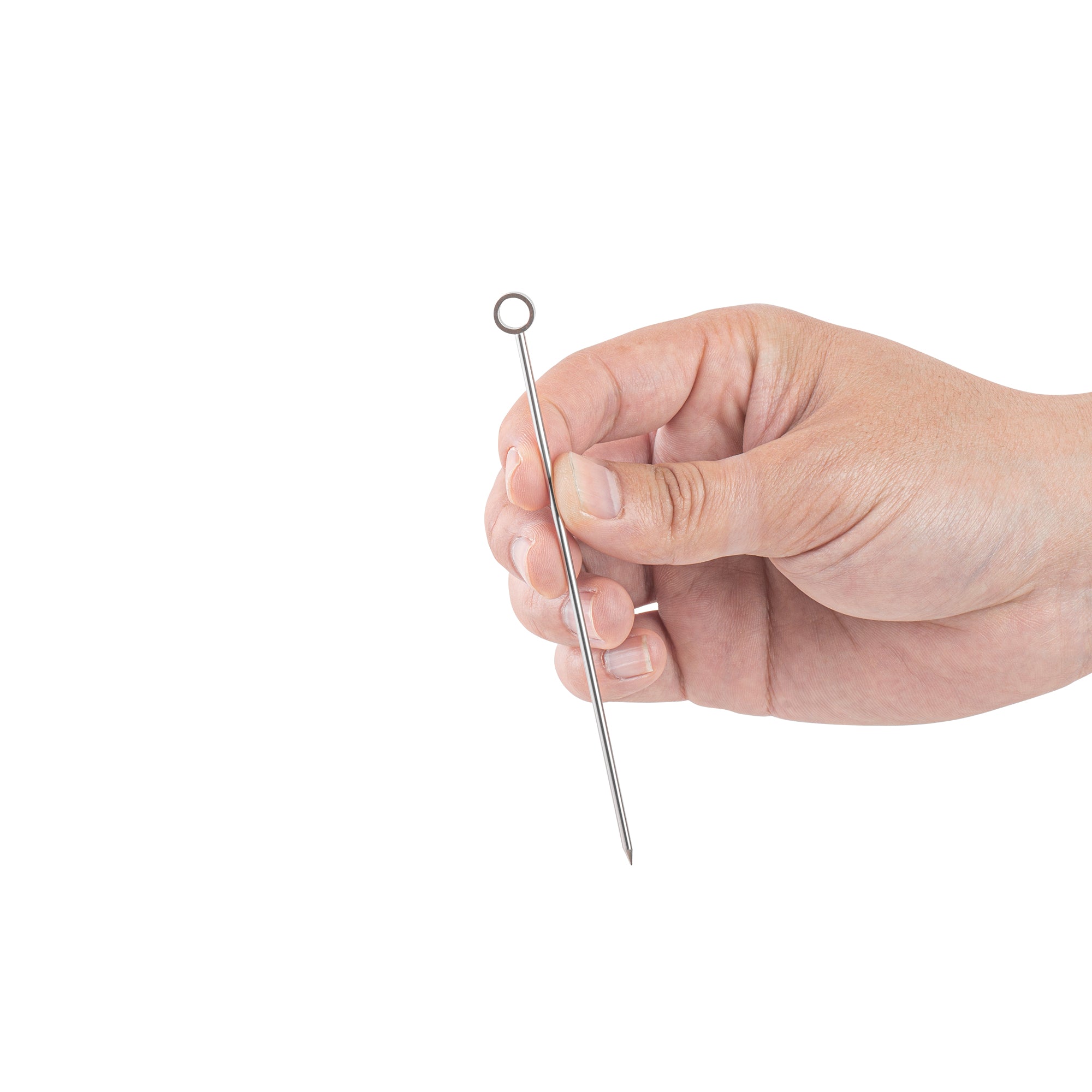 Premium Stainless Steel Cocktail Picks - 4.5 Inch Bar Accessories (10-Pack) - Perfect for Martini, Olive, Fruit Garnishes & Home Bar Decor