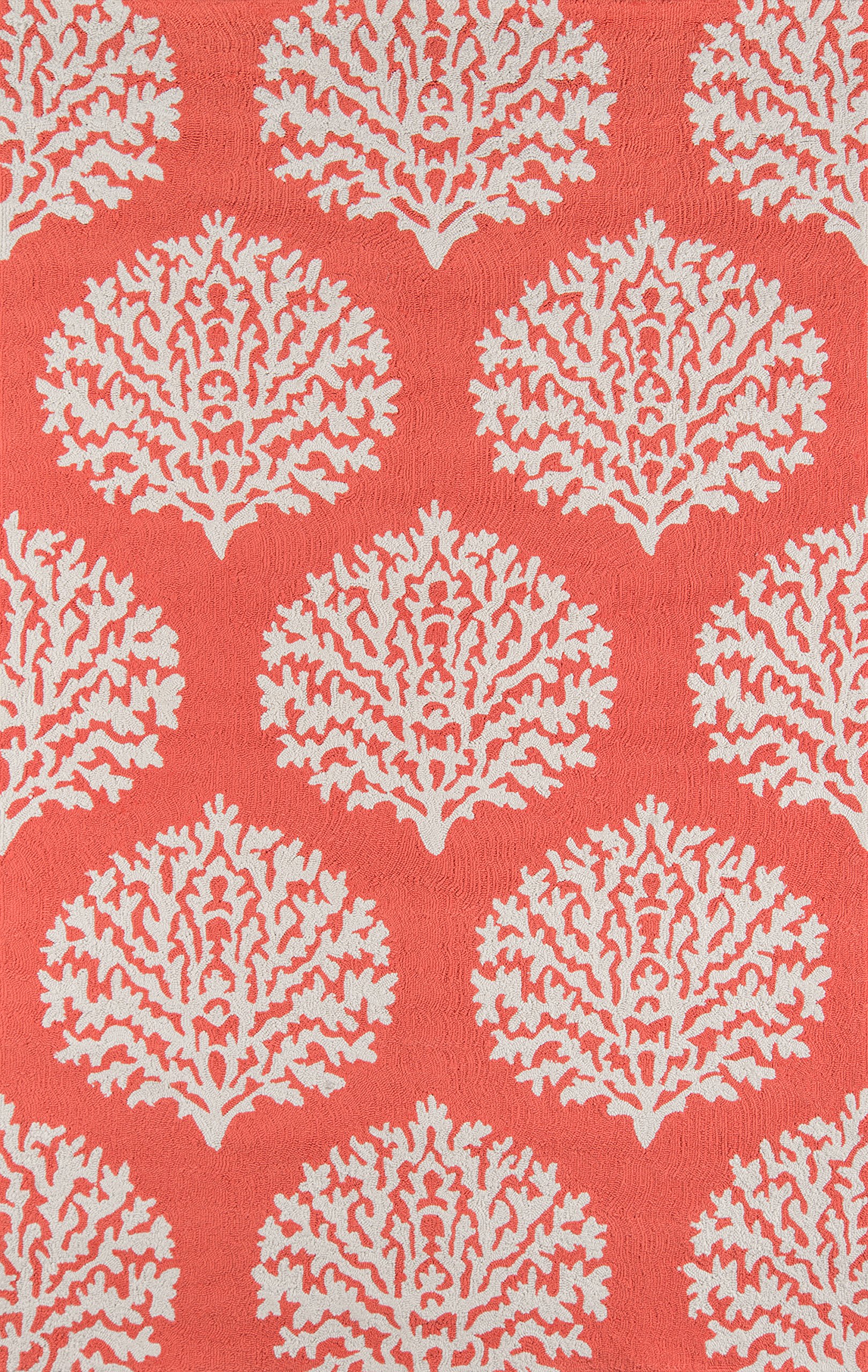 Momeni Veranda Collection 5' x 8' Coral Area Rug - Soft Indoor/Outdoor Floor Covering for Living Room, Bedroom, or Patio Decor