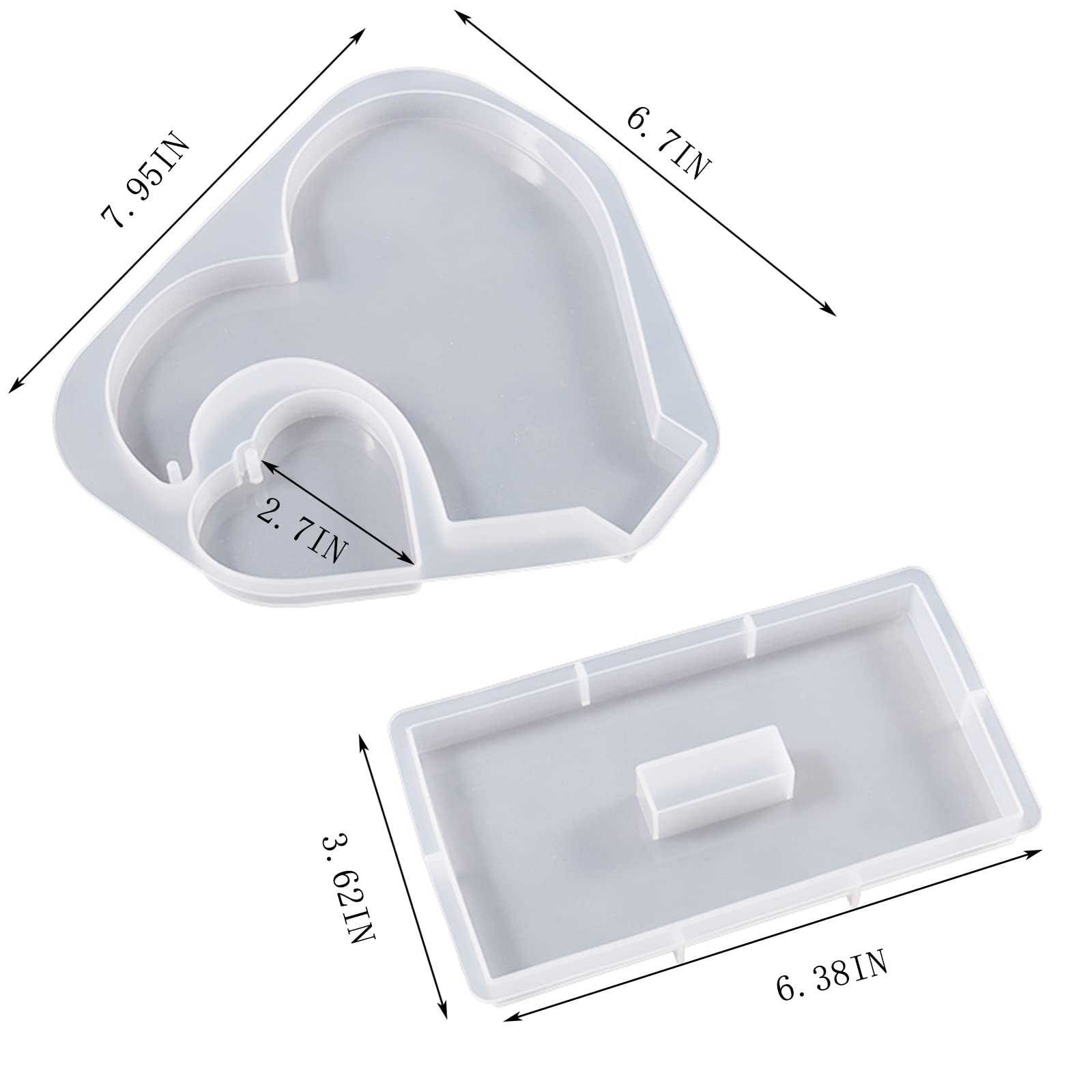 Heart Shaped Resin Molds for DIY Photo Frames - Silicone Craft Molds for Home Decoration, Art Projects, Holiday Gifts & Christmas Decor - Perfect for Valentine's Day, Wedding Keepsakes & Handmade Crafts