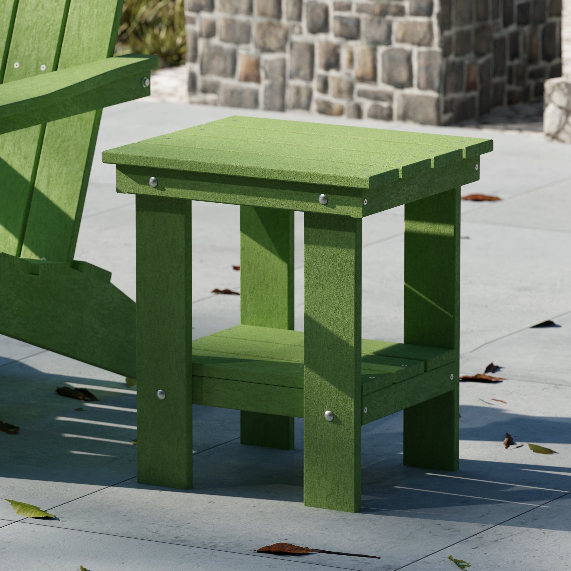 Freedom Modern Adirondack Chair & Side Table Set - Durable Outdoor Patio Furniture for Garden, Poolside, Deck, and Backyard Relaxation