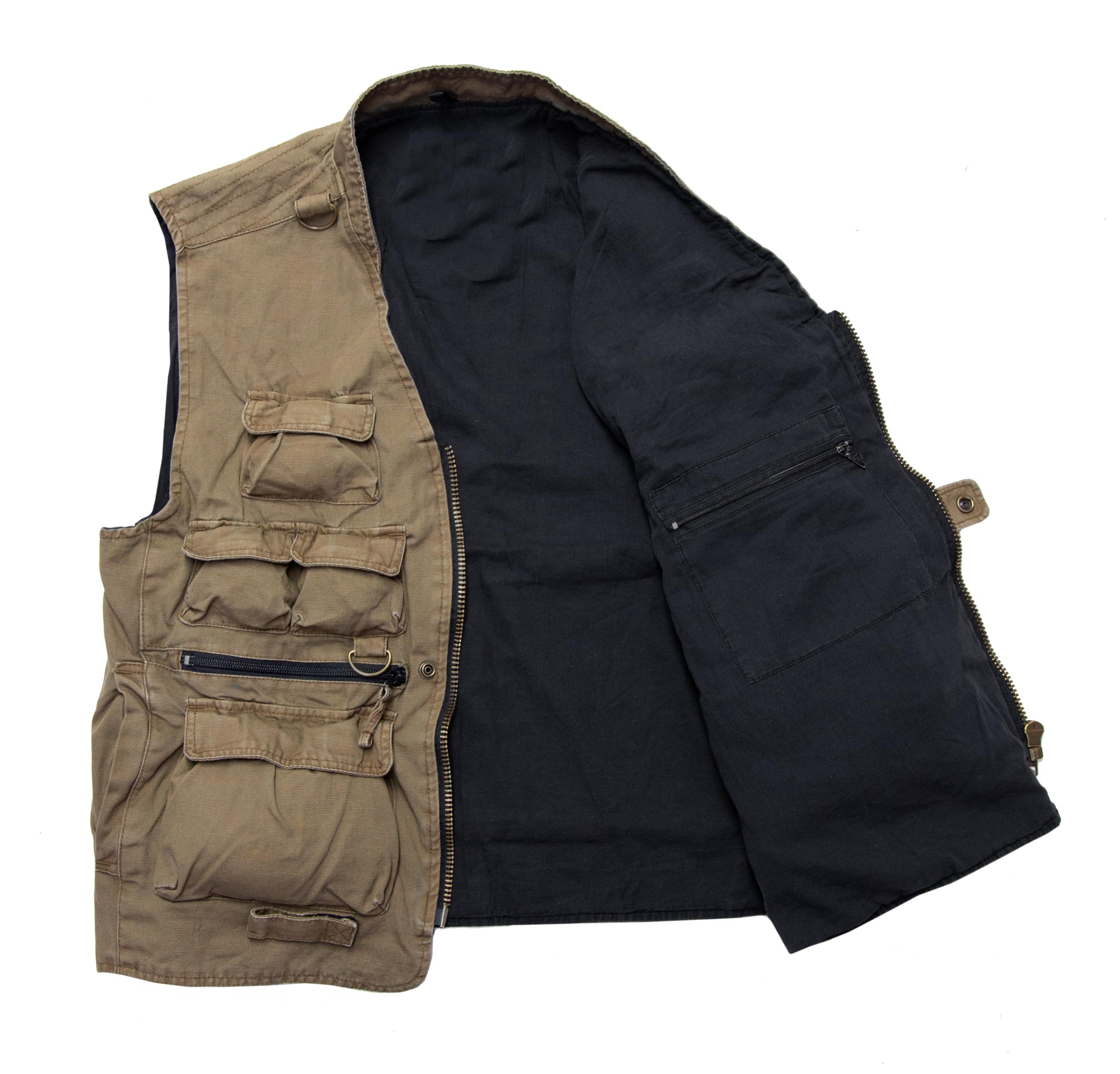 KAKADU Australia Outdoor Work Safari Fishing Travel Vest with Multiple Pockets & Zipper - Durable for Hiking, Camping, Hunting & Adventure Activities