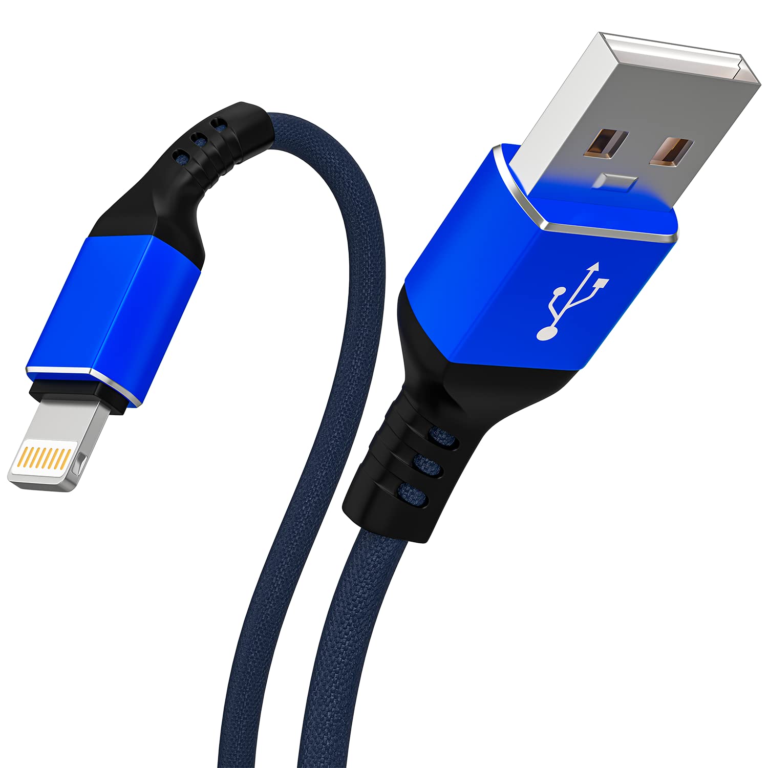 Ironten 50 Pack 6FT MFi Certified Lightning Cable - Fast Charging & High Speed Data Sync USB Cable for iPhone 14/13/12/11 Pro Max/Plus/XS MAX/XR/XS/X/8/7 Plus (Blue) - Perfect for Home, Office & Travel Charging Needs