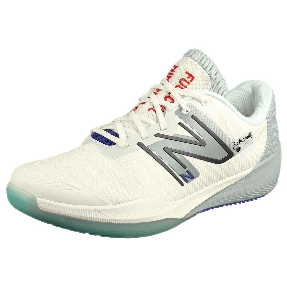 New Balance Men's FuelCell 996v5 Wide 2E Pickleball Shoes - White/Grey - Lightweight Tennis & Court Shoes for Men - Perfect for Pickleball, Tennis & Casual Wear