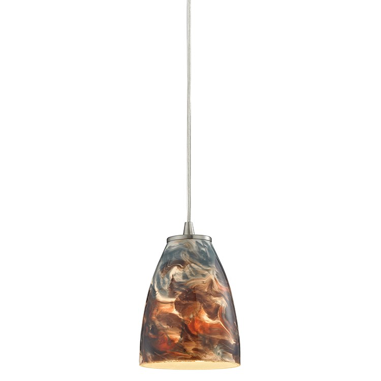 Modern Abstractions Single Light Pendant - Minimalist Ceiling Lighting Fixture for Dining Room, Kitchen Island & Bedroom Decor
