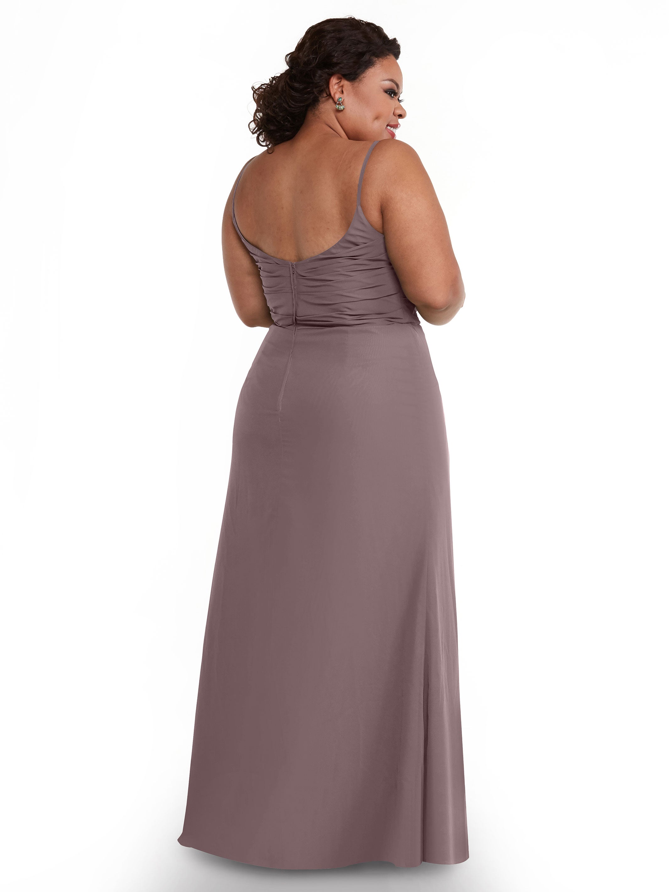 Elegant 80169 Chiffon Sheath Bridesmaid Dress with Pleated Bodice - Perfect for Weddings, Formal Events & Special Occasions