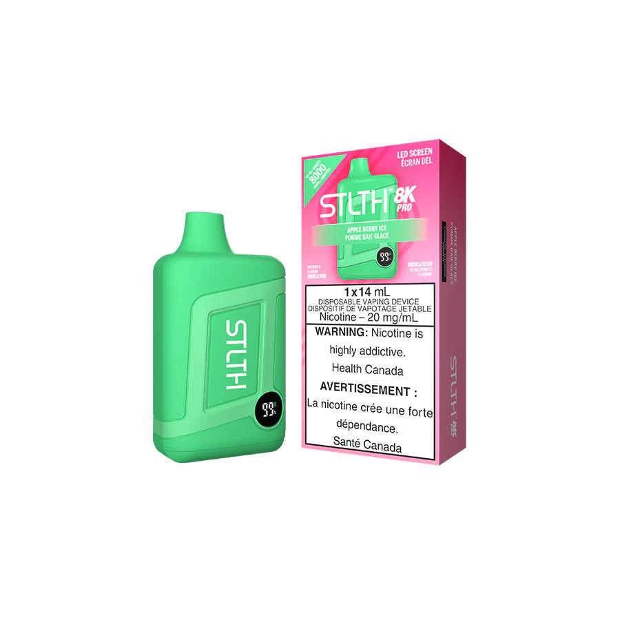 Apple Berry Ice STLTH 8K Pro Disposable Vape - 8000 Puffs, Refreshing Fruit Flavor - Perfect for Travel, Parties & On-the-Go Vaping