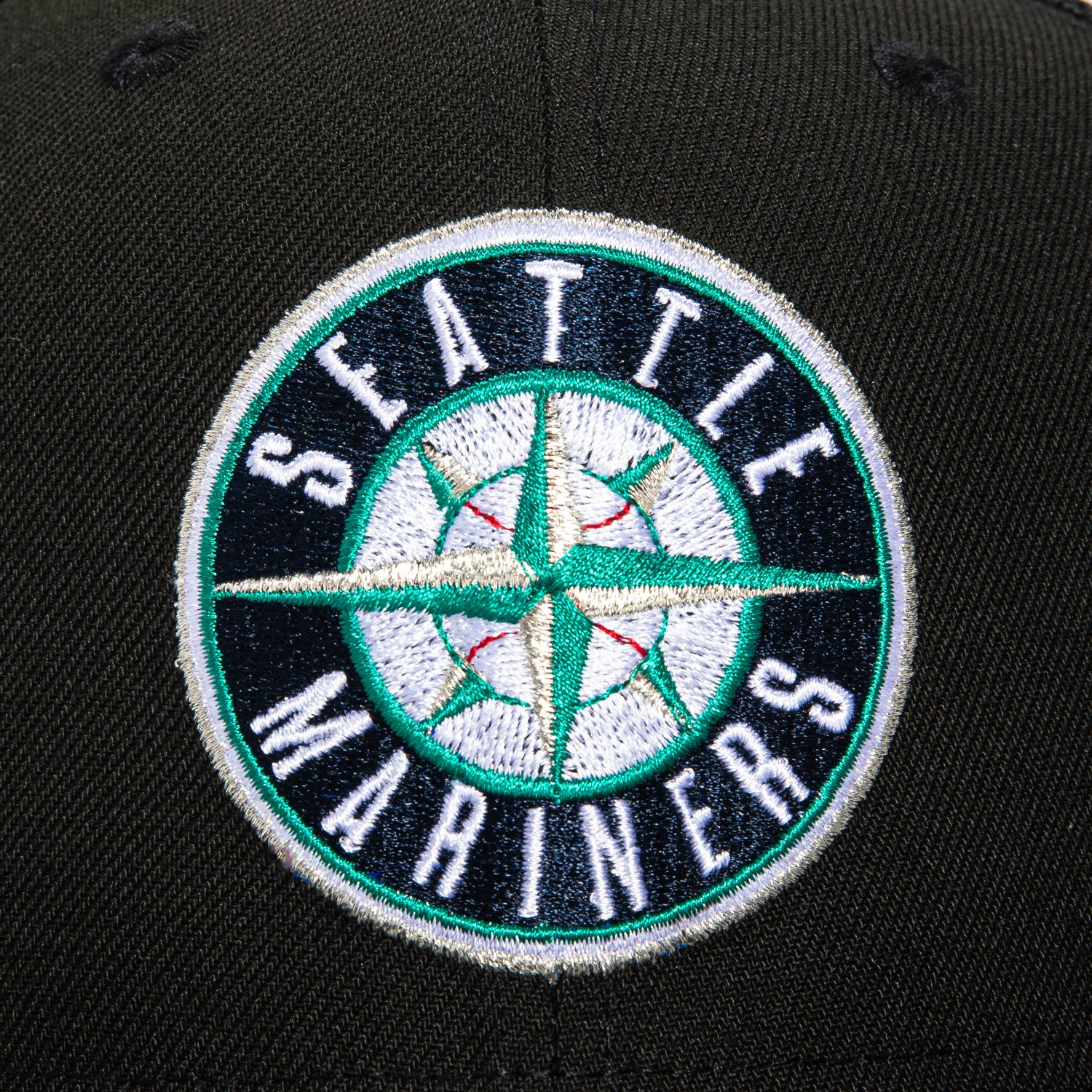 New Era 59Fifty Black Seattle Mariners 35th Anniversary Patch Snapback Trucker Hat - Adjustable Baseball Cap for Men & Women - Perfect for Baseball Games, Outdoor Sports & Casual Wear