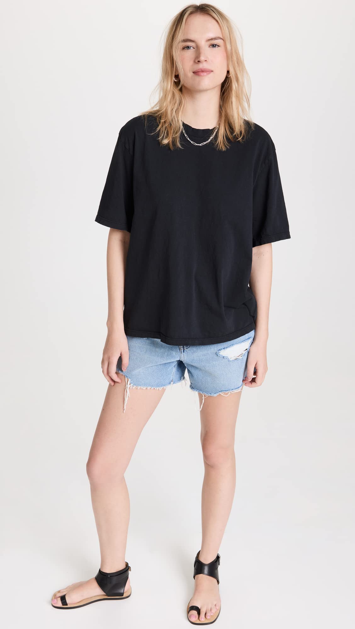 Women's Boyfriend T-Shirt - Soft Cotton Relaxed Fit Tee for Casual Wear & Everyday Outfits