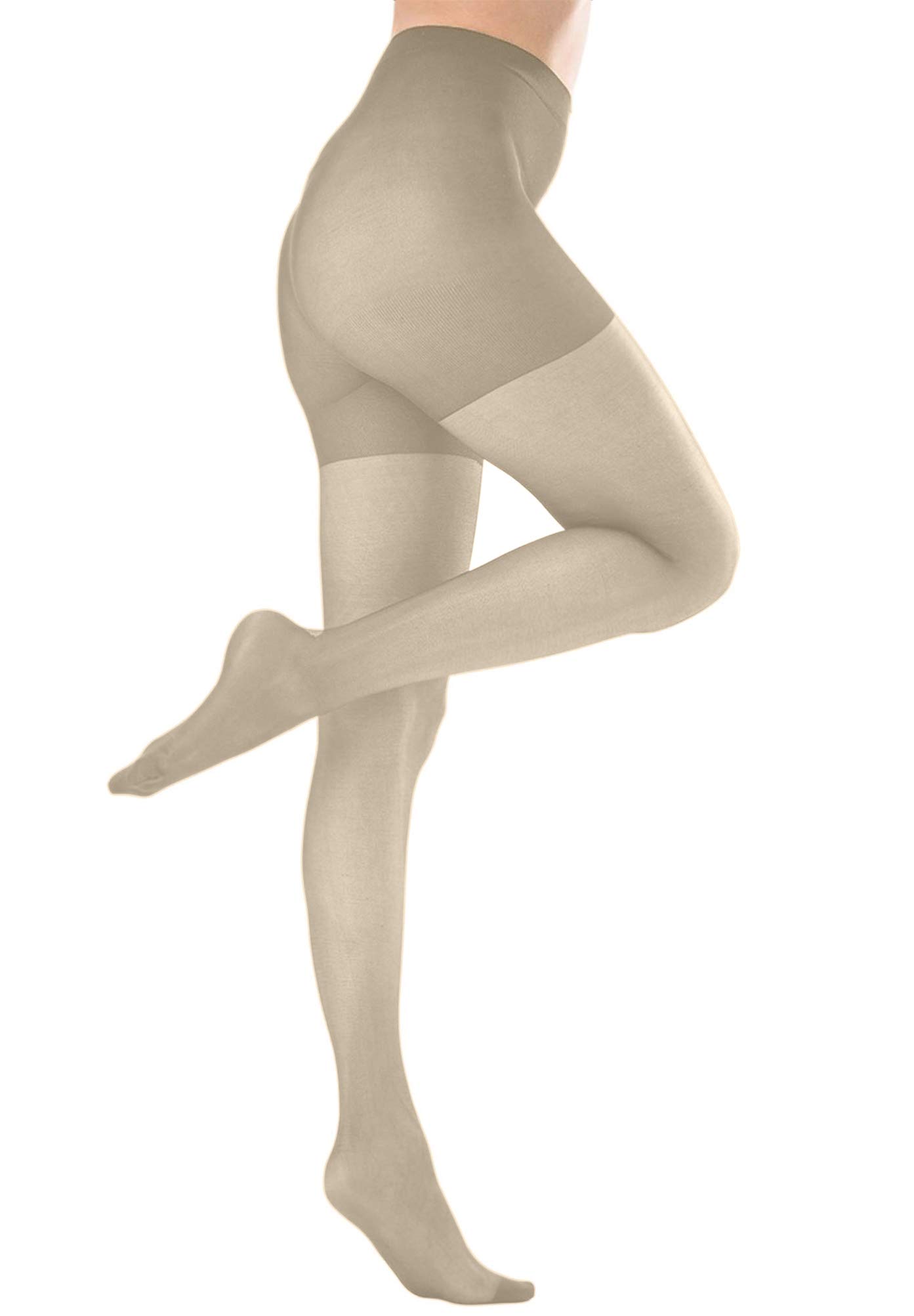 Butterfly Hosiery Women's Plus Size Queen Mild Compression Microfiber Pantyhose - Comfortable & Breathable Tights for Work, Travel & Everyday Wear