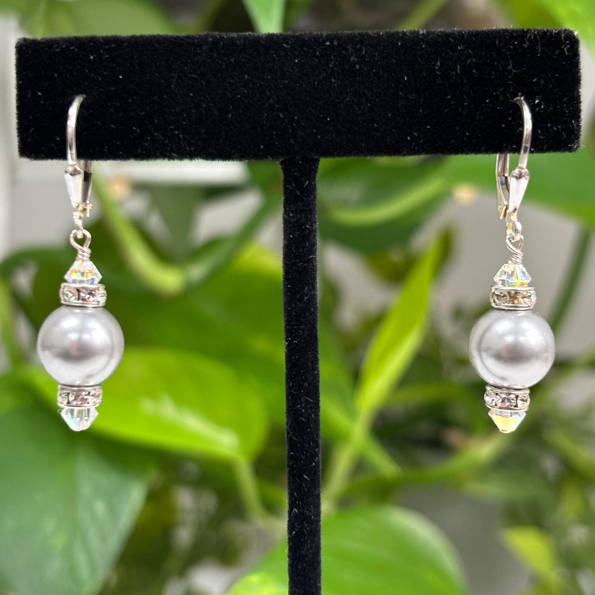 925 Silver Threader Drop Earrings with Austrian Crystals - Elegant Party Jewelry