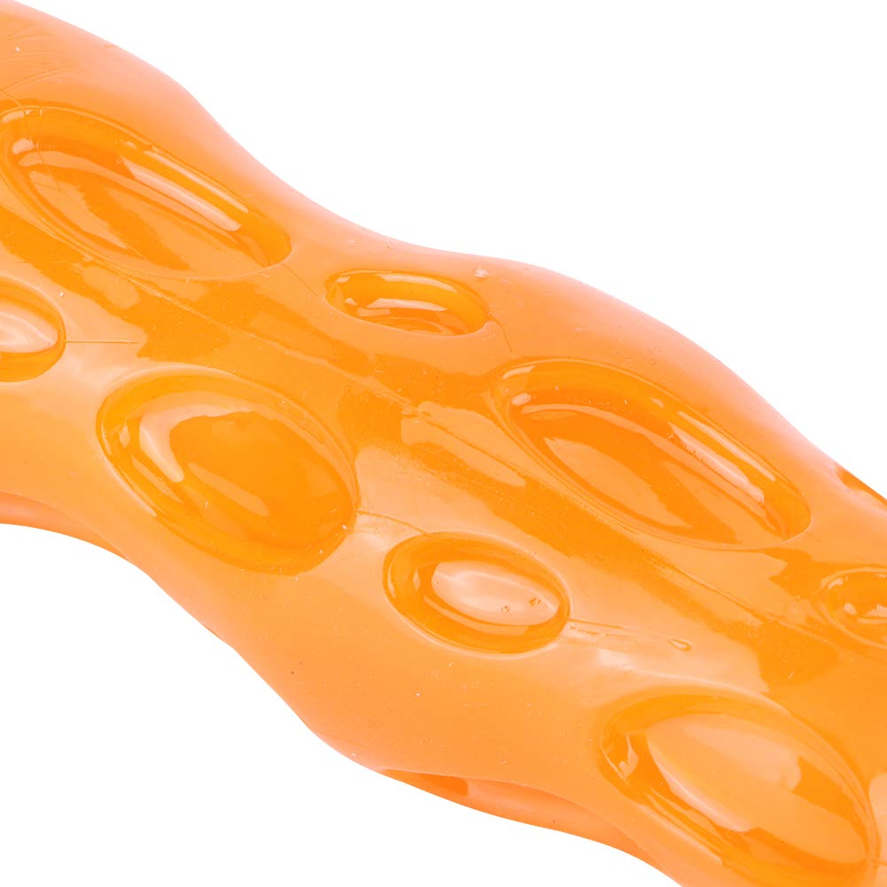 Entail Pet Chew Toy - Non-Toxic Silicone Dog Chew Toy for Teeth Cleaning, Bite Resistant Puppy Teething Toy for Small & Large Dogs (Orange, Large) - Perfect for Puppy Teething Relief & Dental Health at Home or Travel