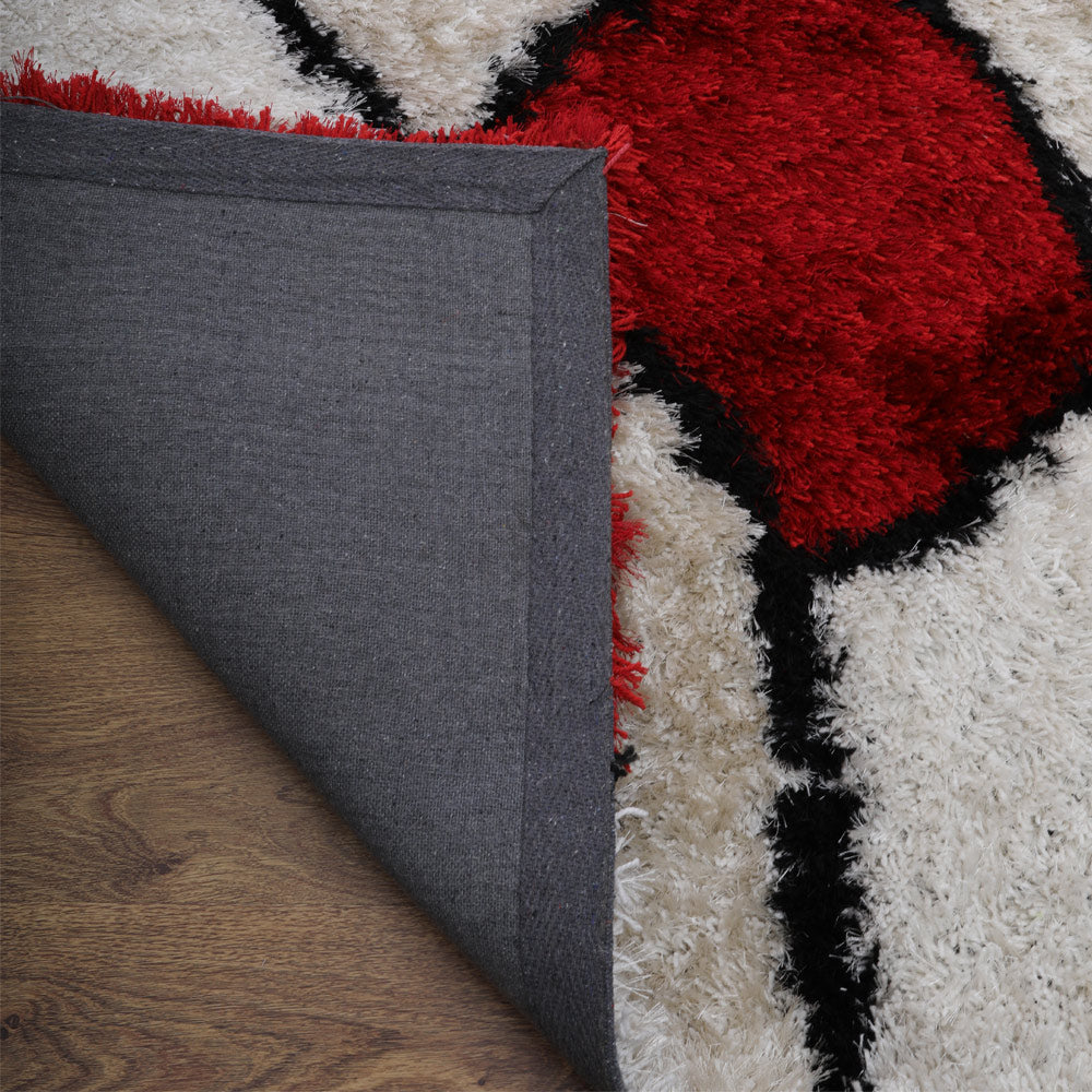 Hand Tufted Wool Rug - Soft & Durable Non-Slip Area Rug for Living Room, Bedroom, Nursery - Traditional Floral Design Home Decor