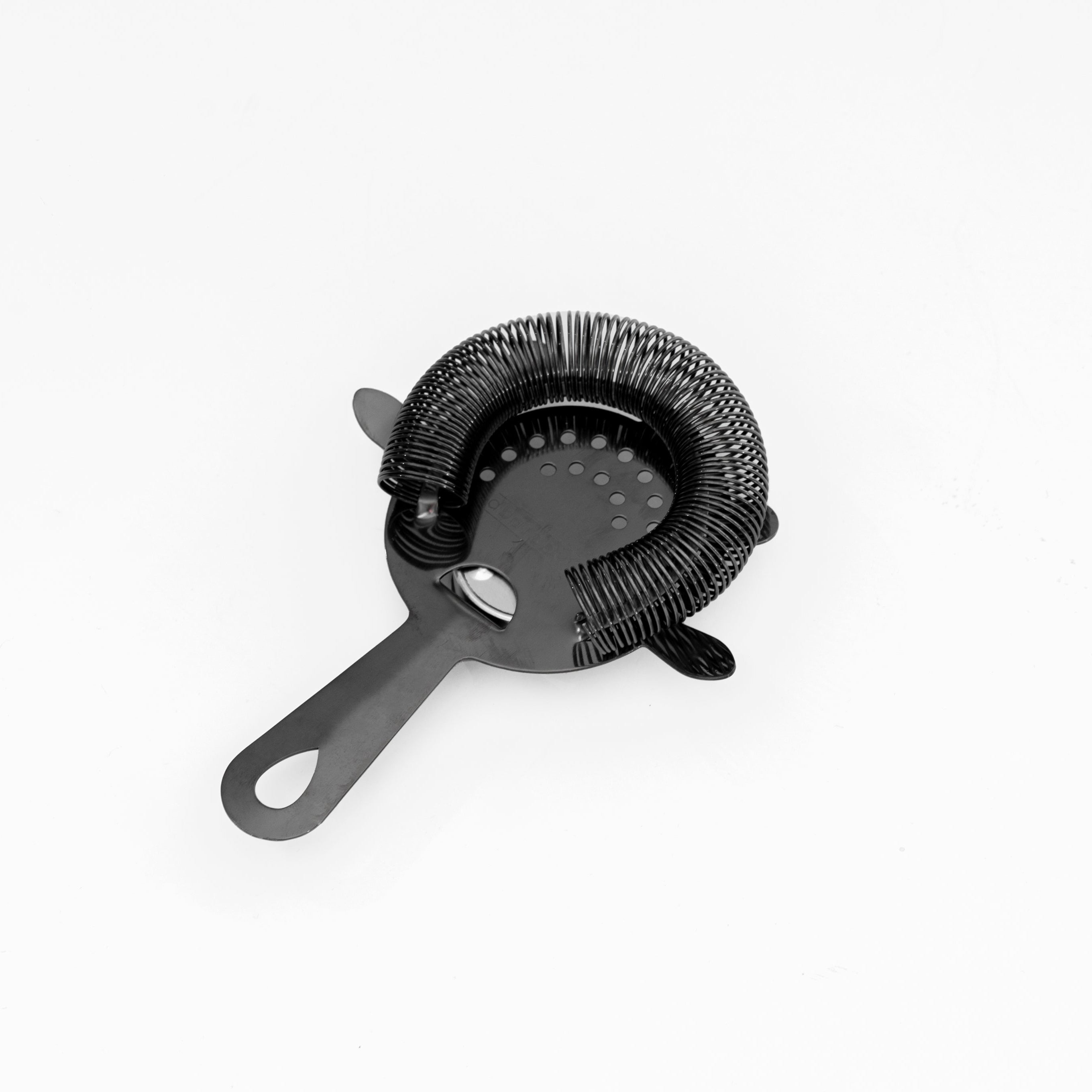 Premium 4-Prong Hawthorne Cocktail Strainer - Black Bar Tool for Mixing & Serving Classic Cocktails - Perfect for Home Bars, Bartending & Professional Use