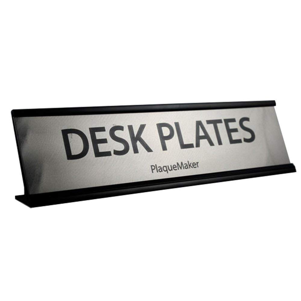 Custom Titanium Name Plate with Desk Holder - 8