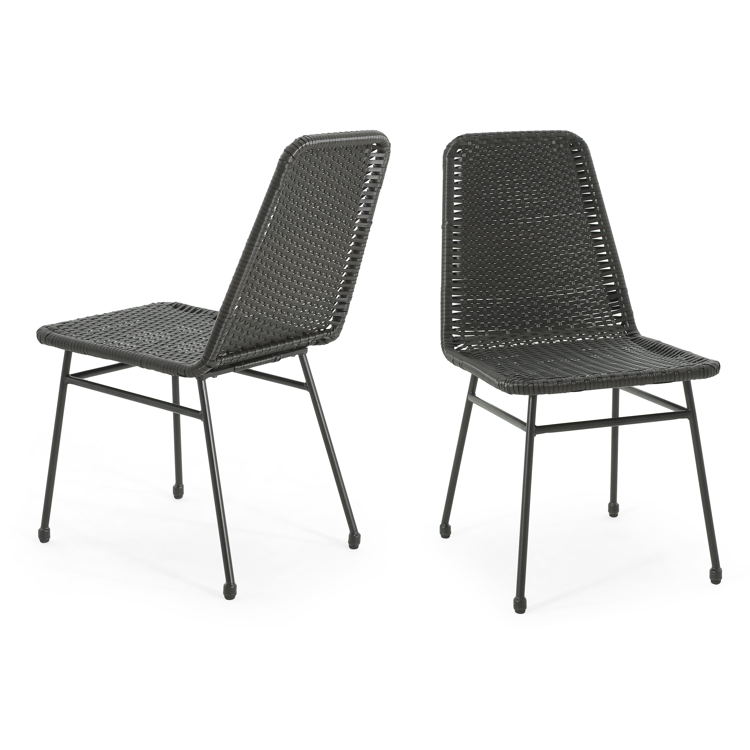 Dark Brown Dining Chairs Set of 2 - Modern Wooden Kitchen Chairs for Dining Room, Restaurant & Home Decor