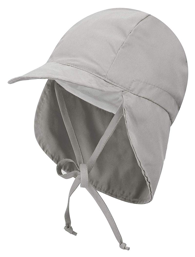 EVAbaby UPF 50+ Sun Protection Hat for Baby Boys & Girls - Adjustable Drawstring & Neck Flap - Summer Swim, Pool, Beach, Outdoor Activities UV Protective Cap