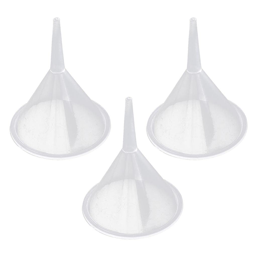 3pcs Mini Plastic Funnels for Essential Oil Bottles - Lightweight & Portable Filling Tool for DIY, Travel, and Home Use