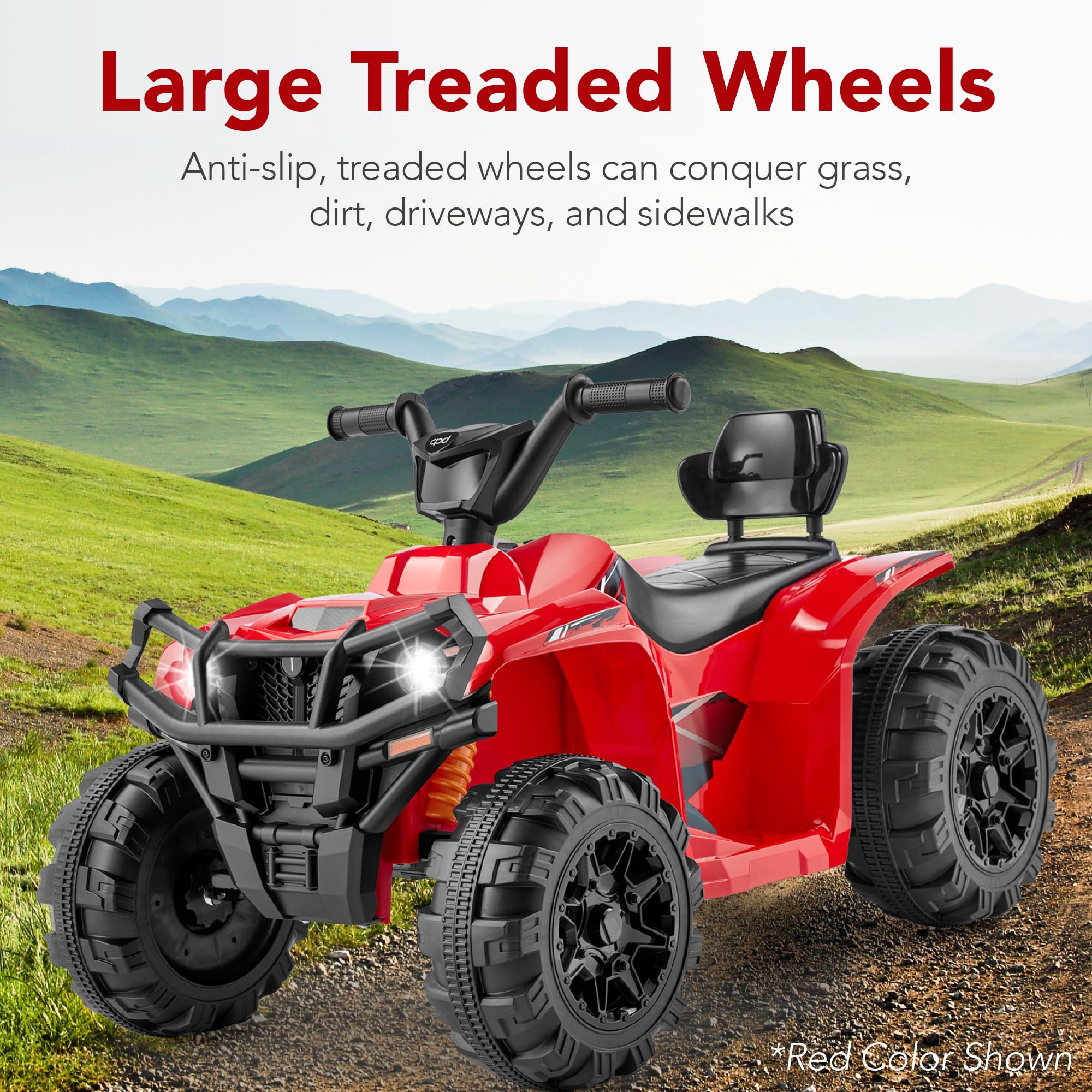 Best Choice Products 12V Kids Ride-On Electric ATV Quad Car Toy with Bluetooth Audio, 2.4mph Max Speed, Treaded Tires & LED Headlights - Hot Pink | Perfect for Outdoor Play, Birthday Gifts & Backyard Adventures for Boys & Girls Ages 3-8