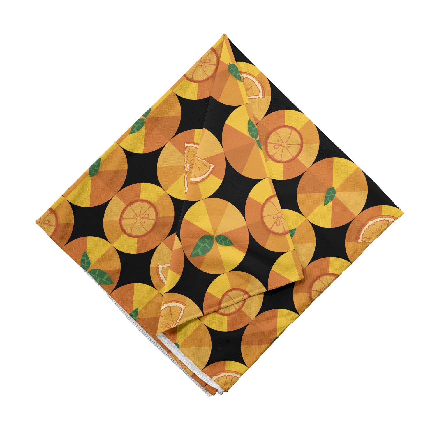 Ambesonne Orange Bandana - Stylish Unisex Head & Neck Scarf with Citrus Art Design - Perfect for Outdoor Activities, Music Festivals & Fashion Accessories