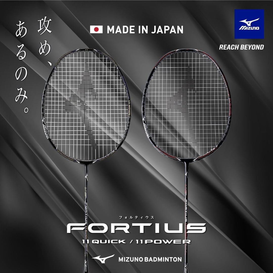 Mizuno Fortius 11 Power Badminton Shoes - Black/Orange - Lightweight & Durable for Competitive Play & Training