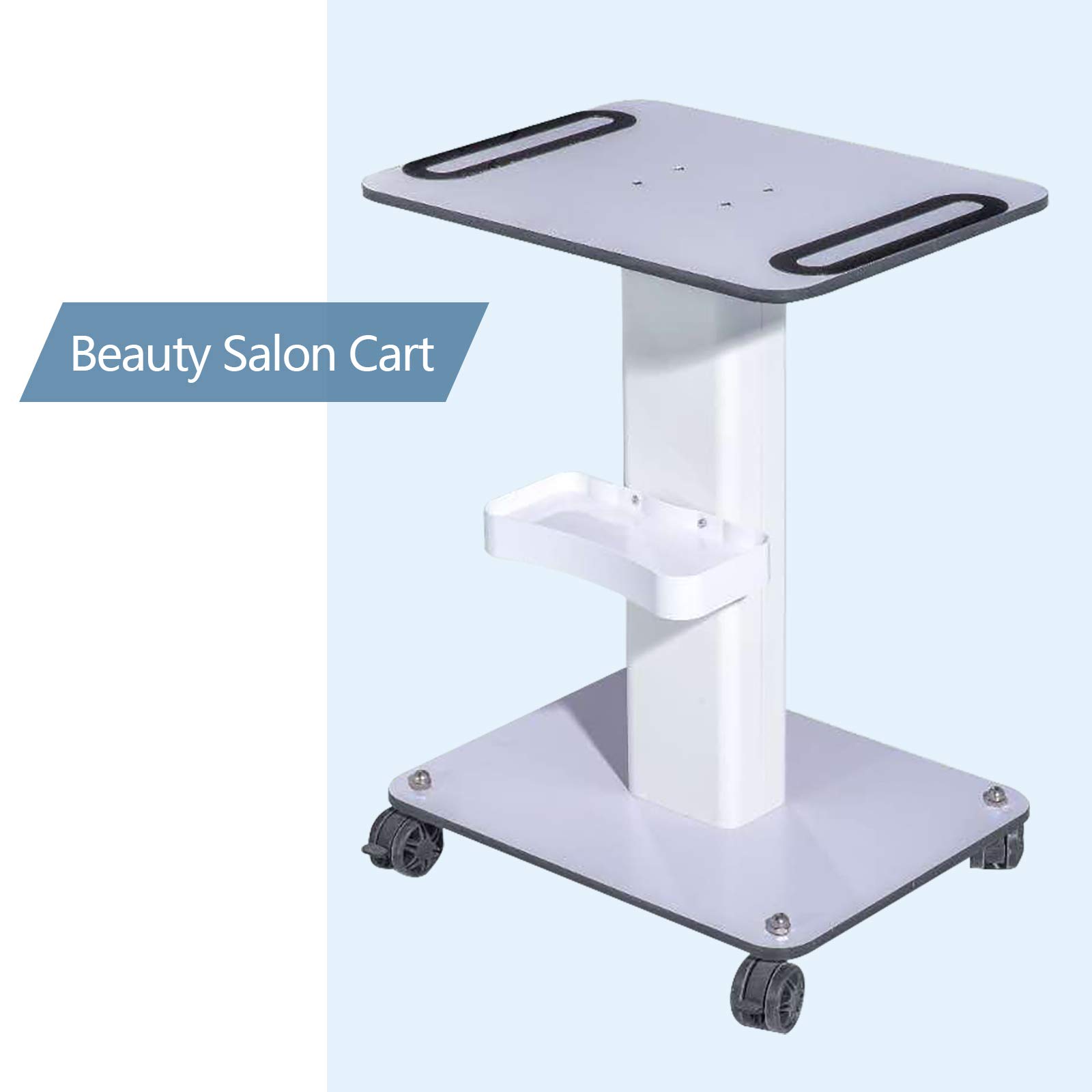 Beauty Salon Trolley Cart with Wheels - Multi-Function Rolling Storage Cart for Salon Tools & Instruments, 15.8x20.5 Inch Mobile Tray, 15kg Capacity - Perfect for Salon Organization, Manicure Stations & Spa Equipment Storage