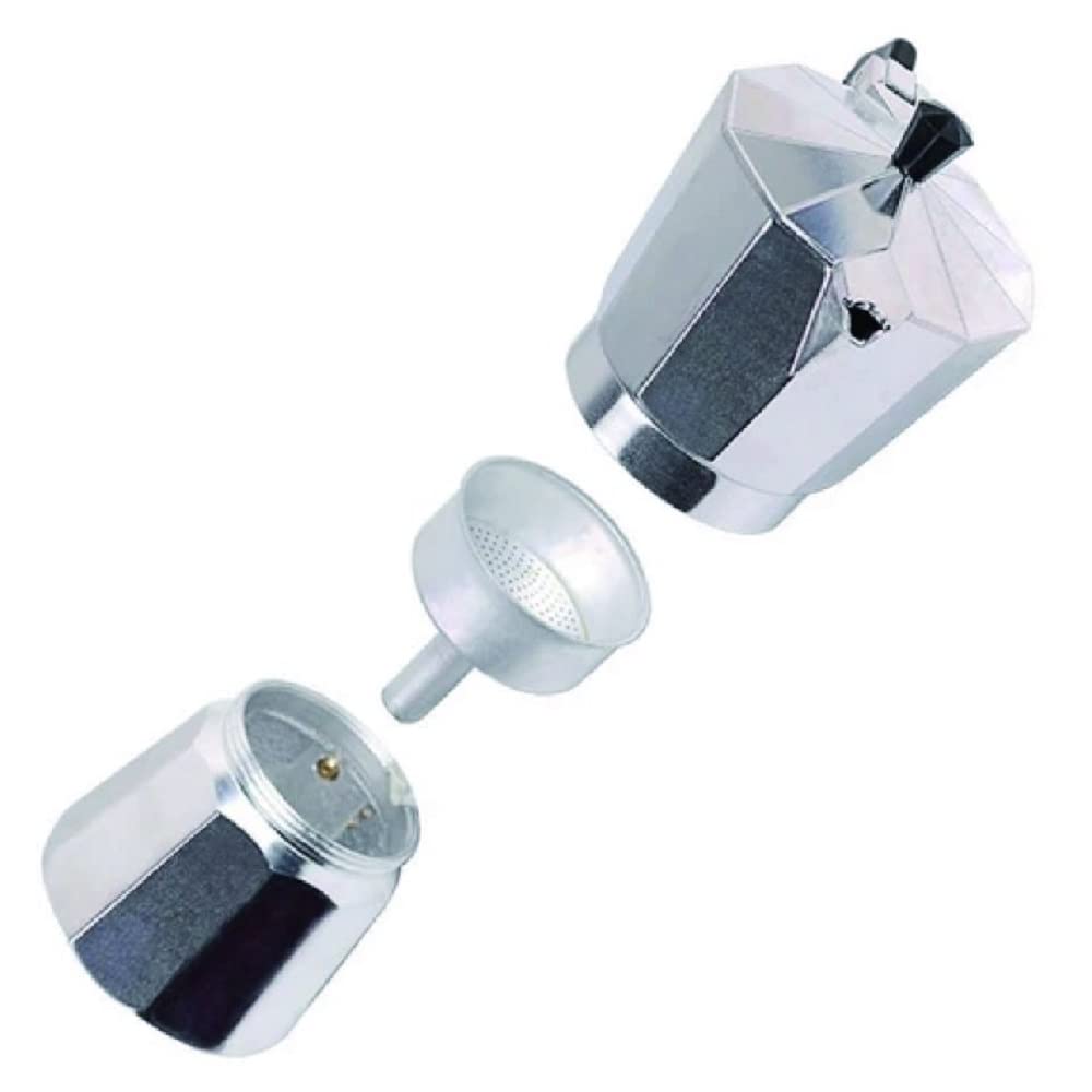 J&V TEXTILES 12-Cup Stovetop Espresso & Coffee Maker - Classic Italian Moka Pot for Cuban Café Brewing, Perfect for Home, Office & Camping Use