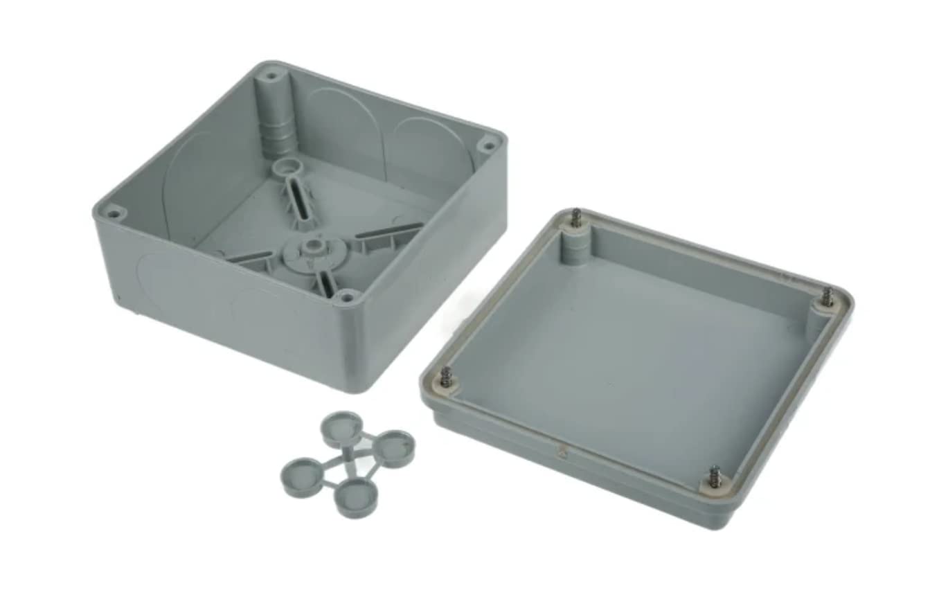 ABB IP55 Waterproof Junction Box - Shockproof Electrical Cable Connector Unit (100x100x50mm) for Indoor & Outdoor Use - Ideal for Home, Garden, and Industrial Wiring