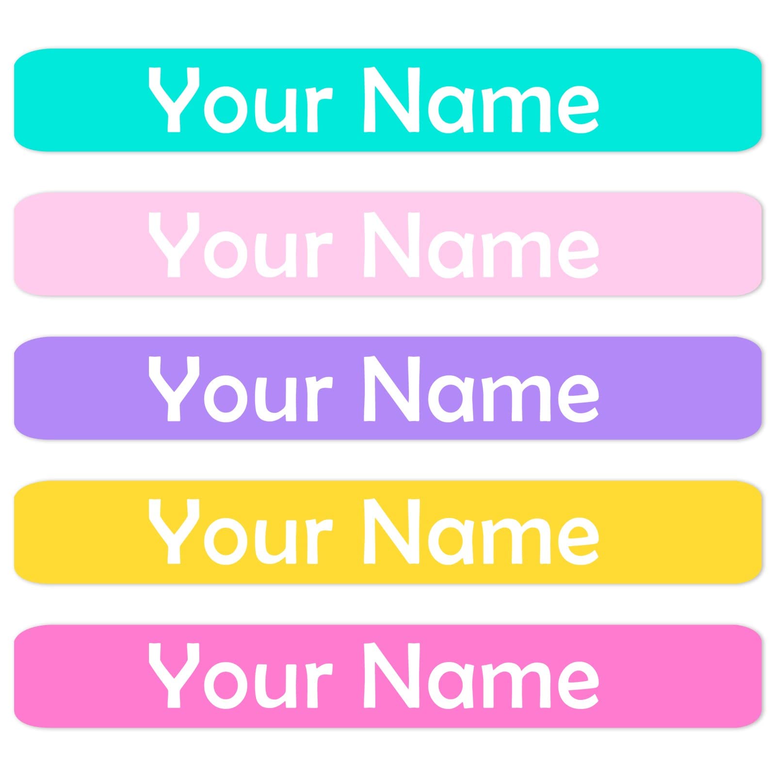 Custom Name Stickers for Kids - 100PCS Waterproof Labels for School, Daycare & Stationery - Perfect for Water Bottles & Pencils