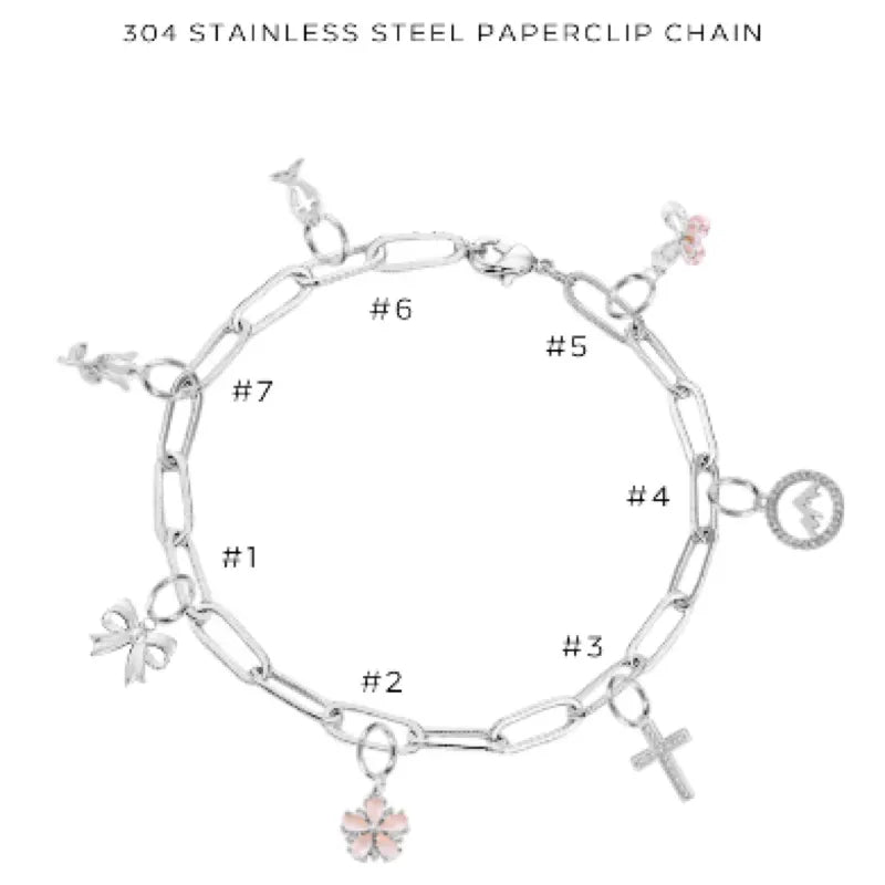 Elegant Charm Bracelet with Assorted Charms - Perfect for Gifts, Parties & Everyday Wear | $54.00